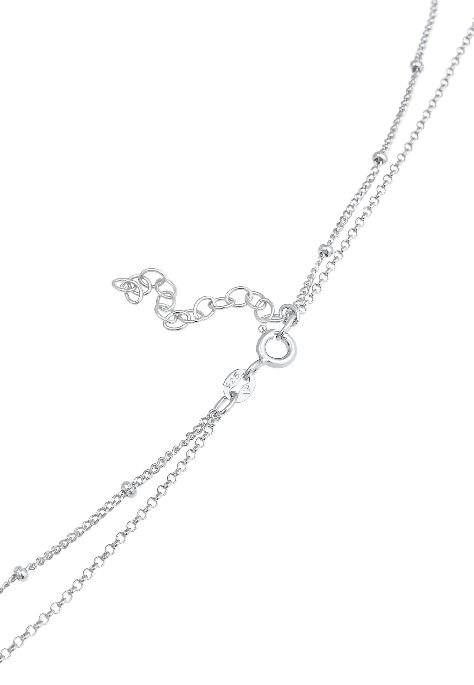 Elli Gliederkette »Layer Rosa Quarz Kugeln Beads 925 Silber«