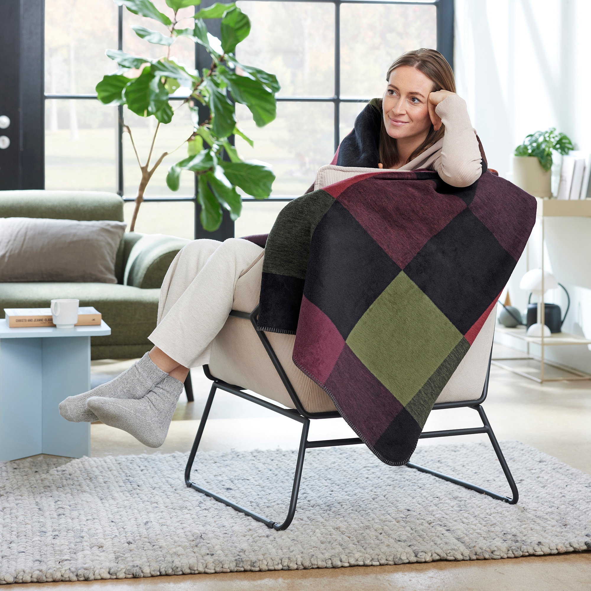 IBENA Wohndecke »Bolton«, mit elegantem Karo