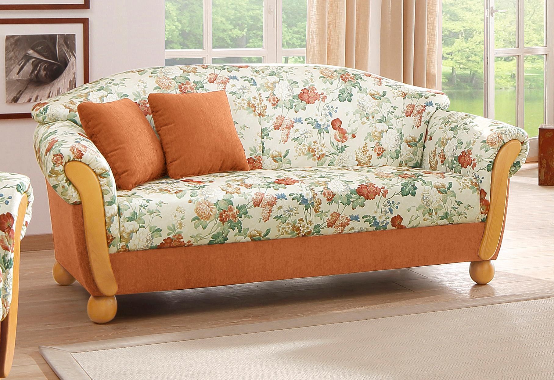 Home affaire 3-Sitzer "Milano, bequemes Sofa mit geschwungenen Armlehnen, L günstig online kaufen