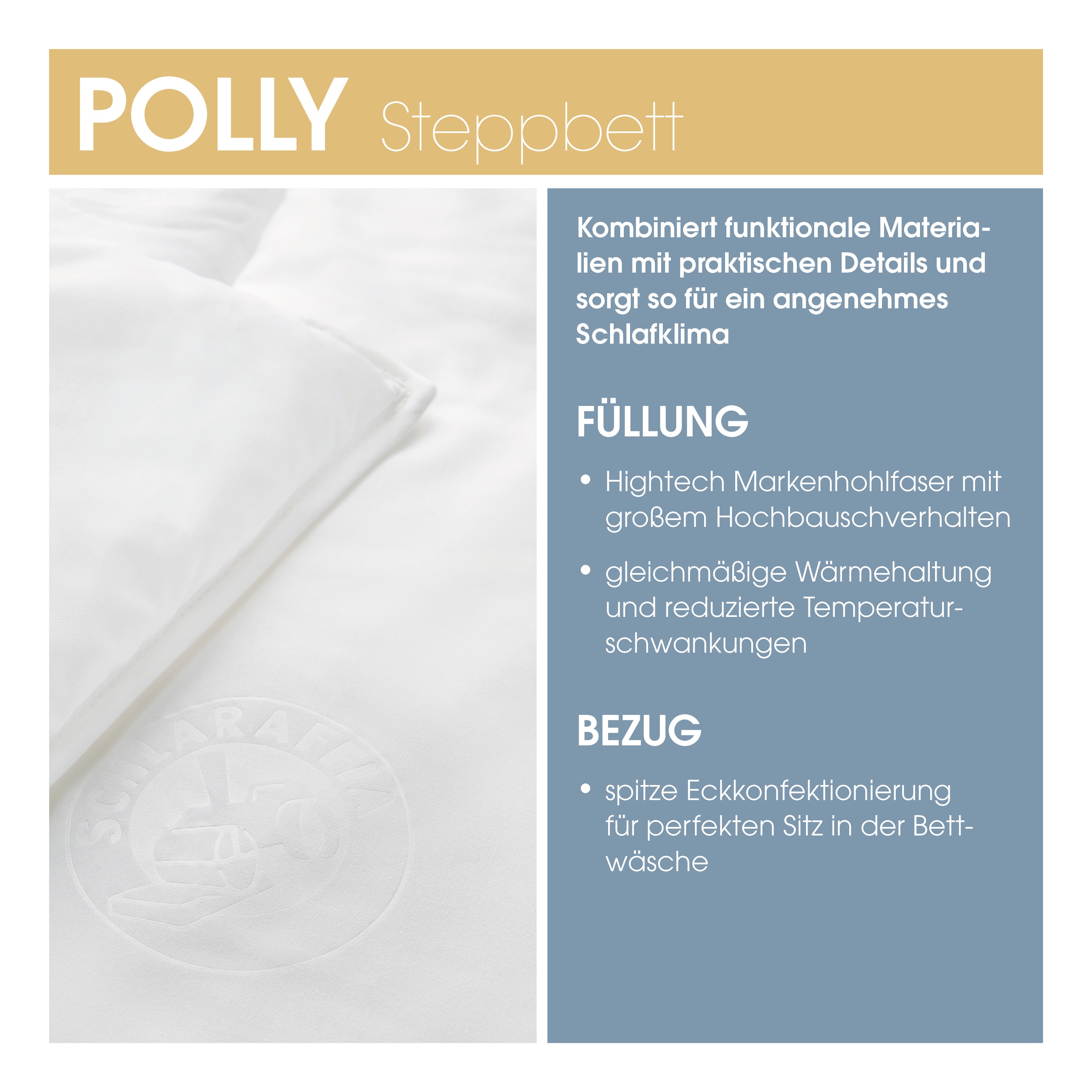 Schlaraffia Kunstfaserbettdecke »Polly« leicht Füllung 100 % SCHLARAFFIA® Fill Polyester-Markenhohlfaser 1 Stk. tlg.