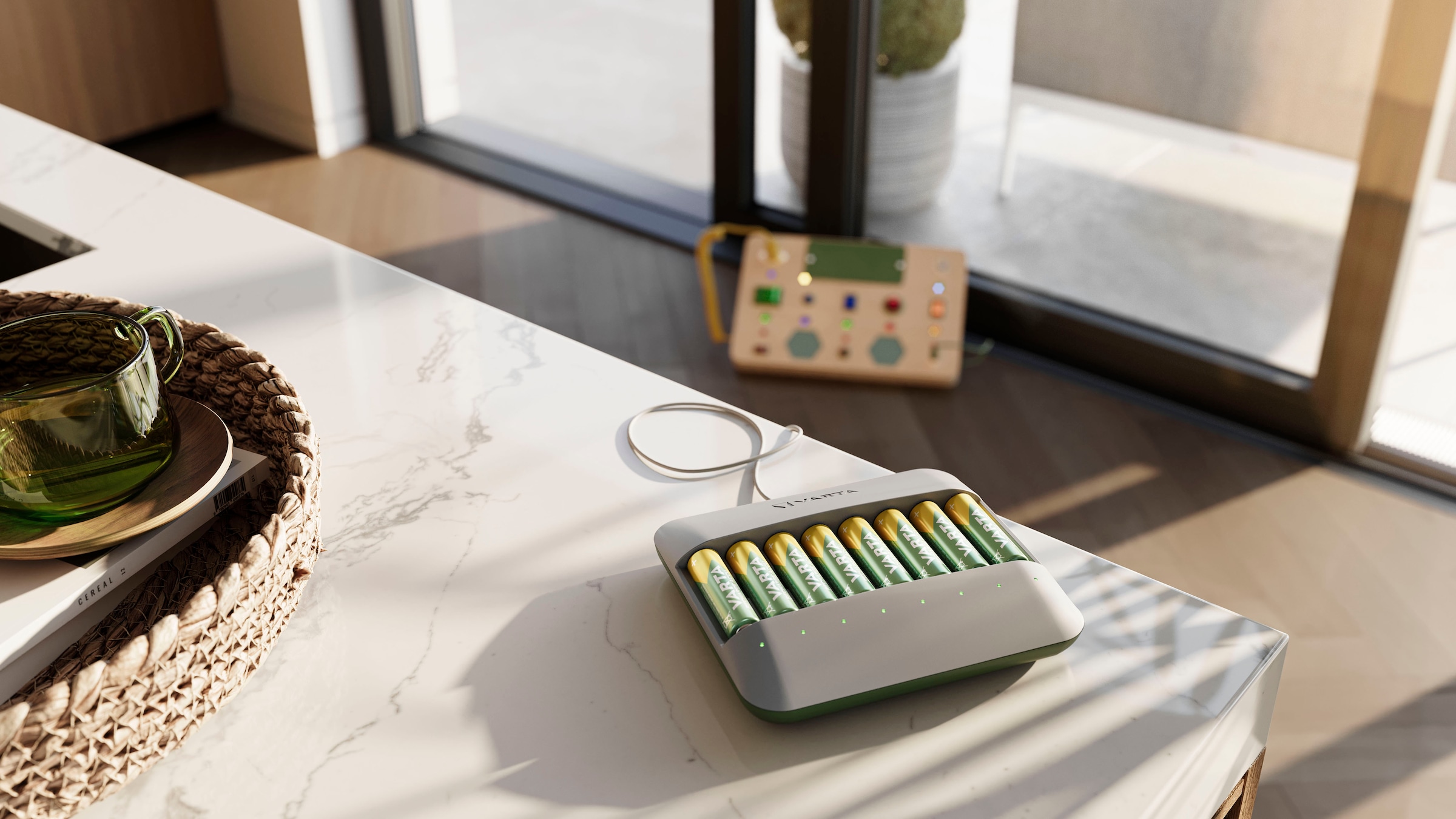 VARTA Batterie-Ladegerät »Eco Charger Multi Recycled + 8x AA 2100 mAh«, 2000 mA, (Packung)