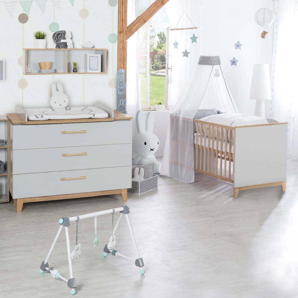 roba® Babyzimmer-Komplettset »Caro«, (Set, 3 St., Kinderbett, Schrank, Wickelkommode), mit Kinderbett, Schrank und Wickelkommode