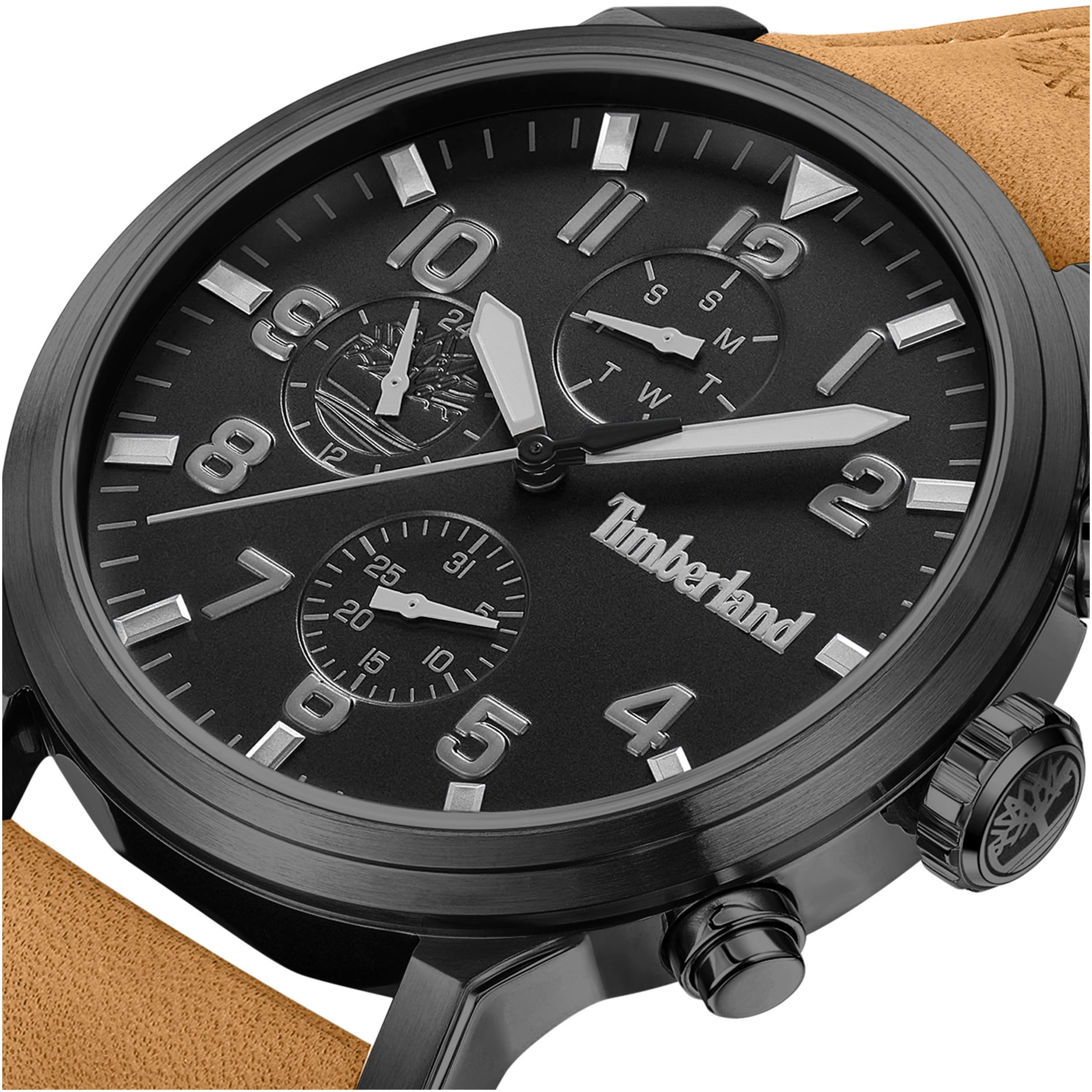 Timberland Multifunktionsuhr »DRISCOLL«, Armbanduhr, Quarzuhr, Herrenuhr, Datum, Lederarmband