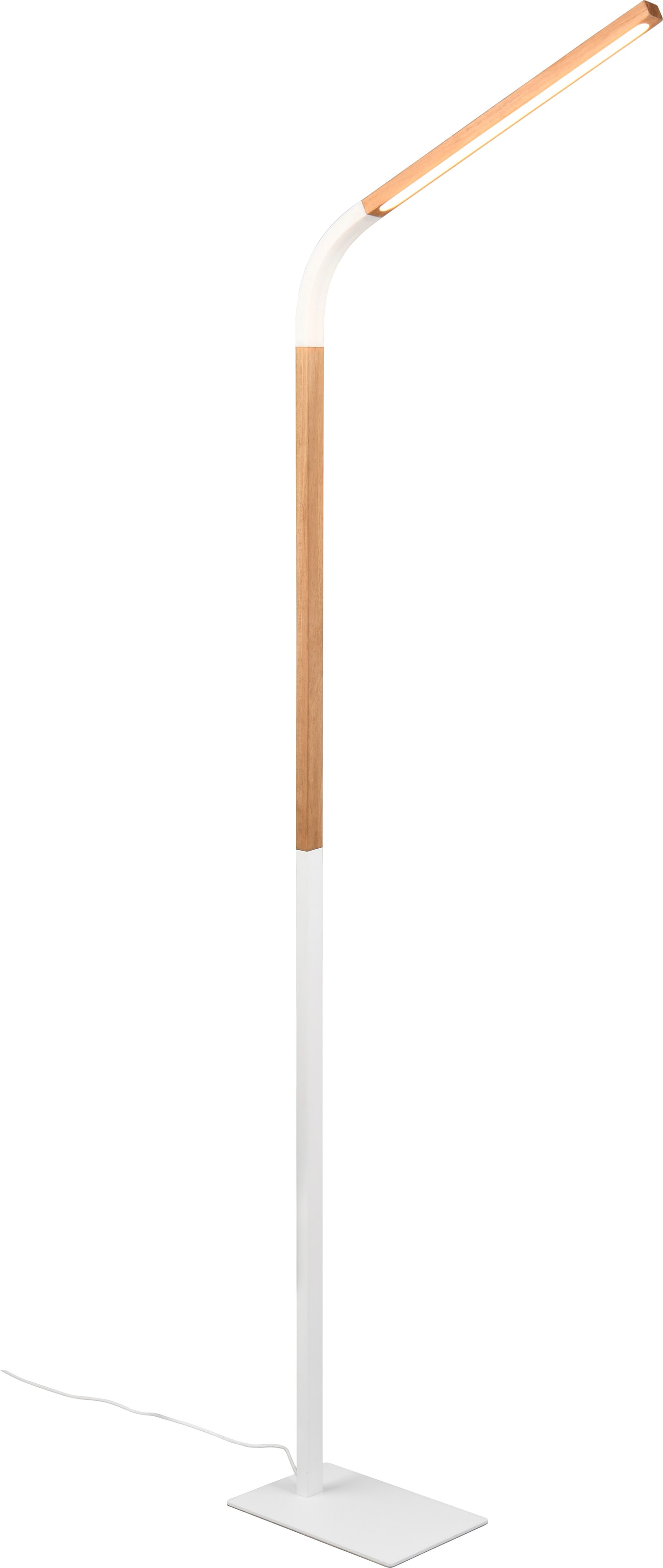 TRIO Leuchten LED Stehlampe »NORRIS, Stehleuchte mit Fußdimmer und Flexarm, Leseleuchte H. 140cm« LED-Board 1 Stk. Warmweiß 11W 1400 Lumen warmweiße LED, dimmbar per Fußschalter (3 Stufen)