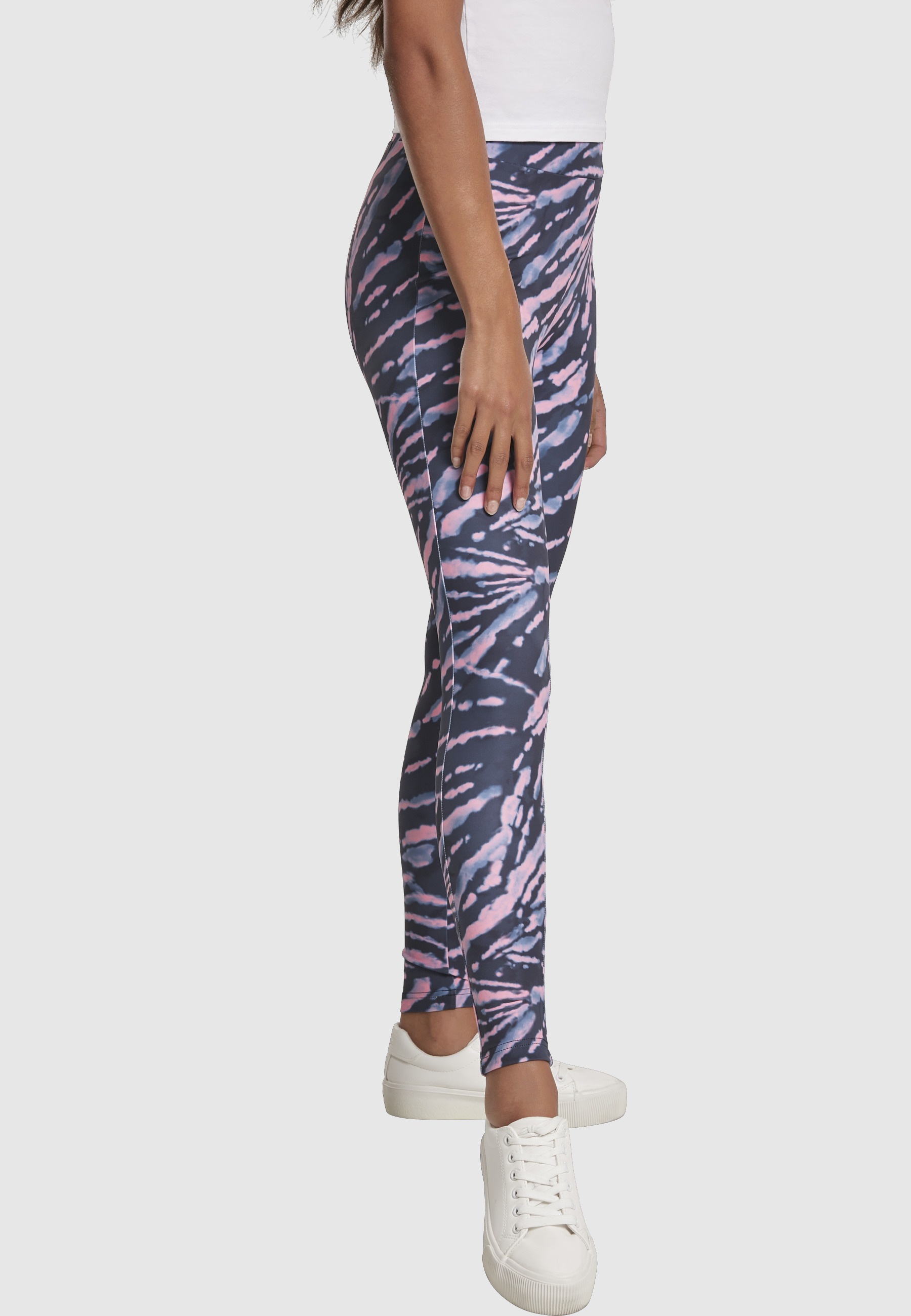 URBAN CLASSICS Leggings »Urban Classics Damen Ladies High Waist Tie Dye Leggings«