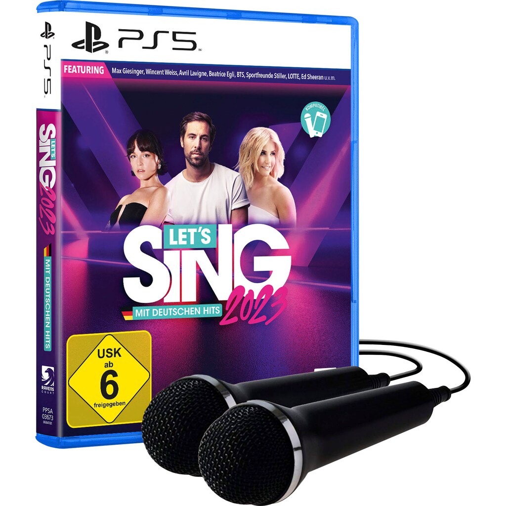 Koch Media Spielesoftware »Let's Sing 2023 German Version + 2 Mics«, PlayStation 5