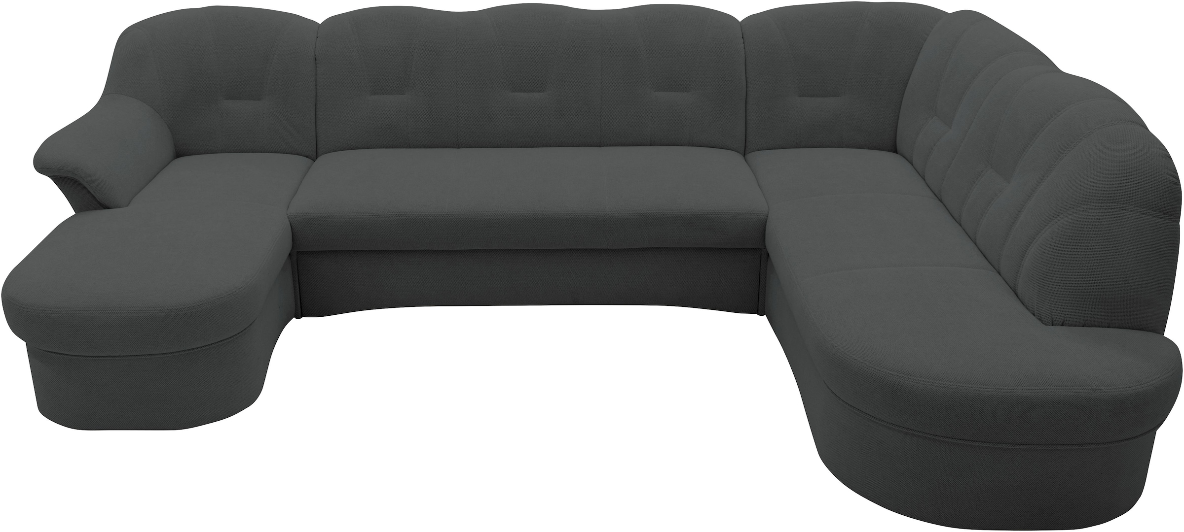 DOMO collection Wohnlandschaft »Flores auch in Leder-Bezug, B/T/H: 293/180/86 cm,  U-Form« wahlw. mit Bettfunktion, wahlw. mit Federkern,  Unser Dauertiefpreis