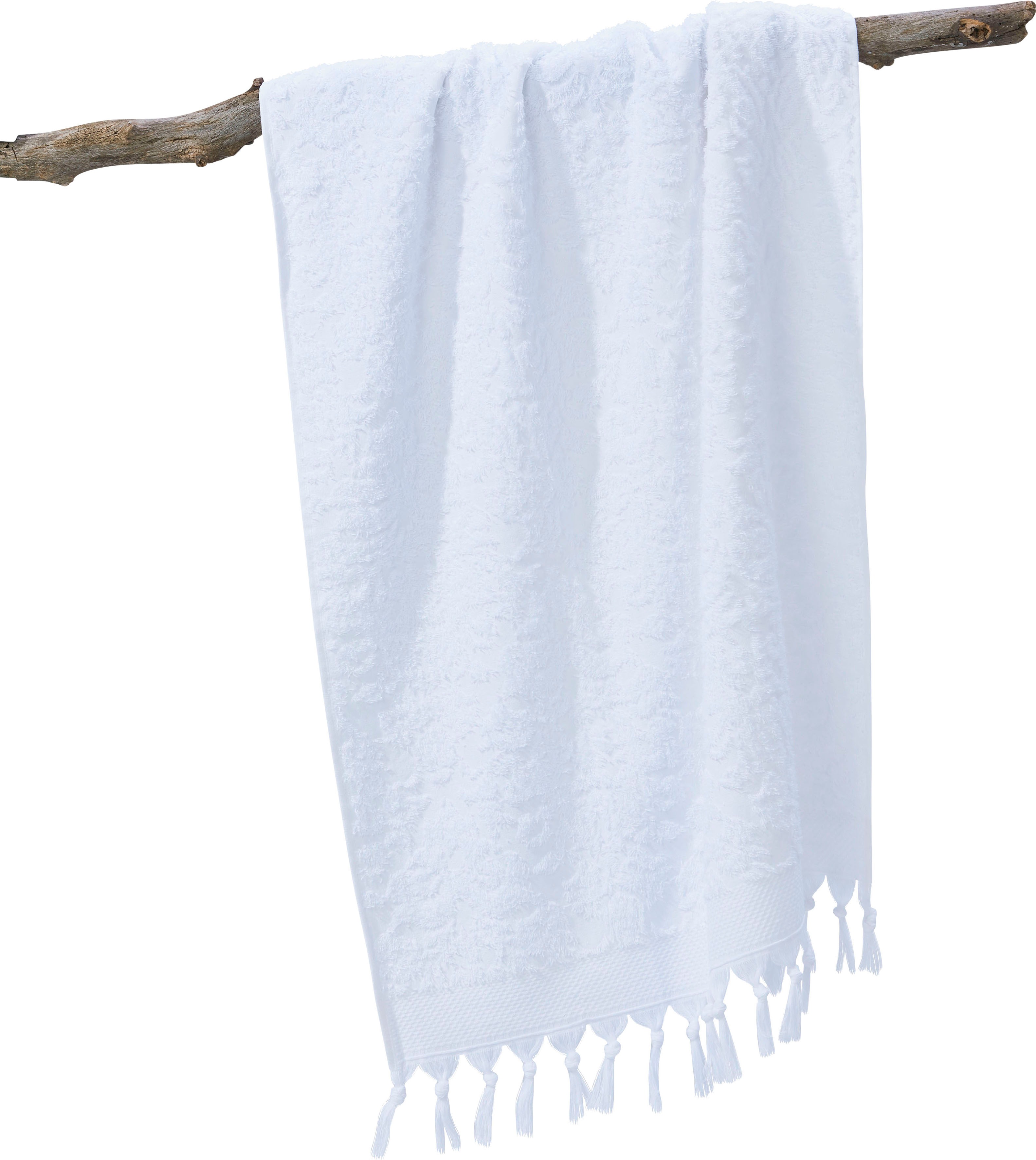 Thumbnail - done. Duschtuch "Provence Ornaments" Uni Farben, Ornamente, mit Fransen