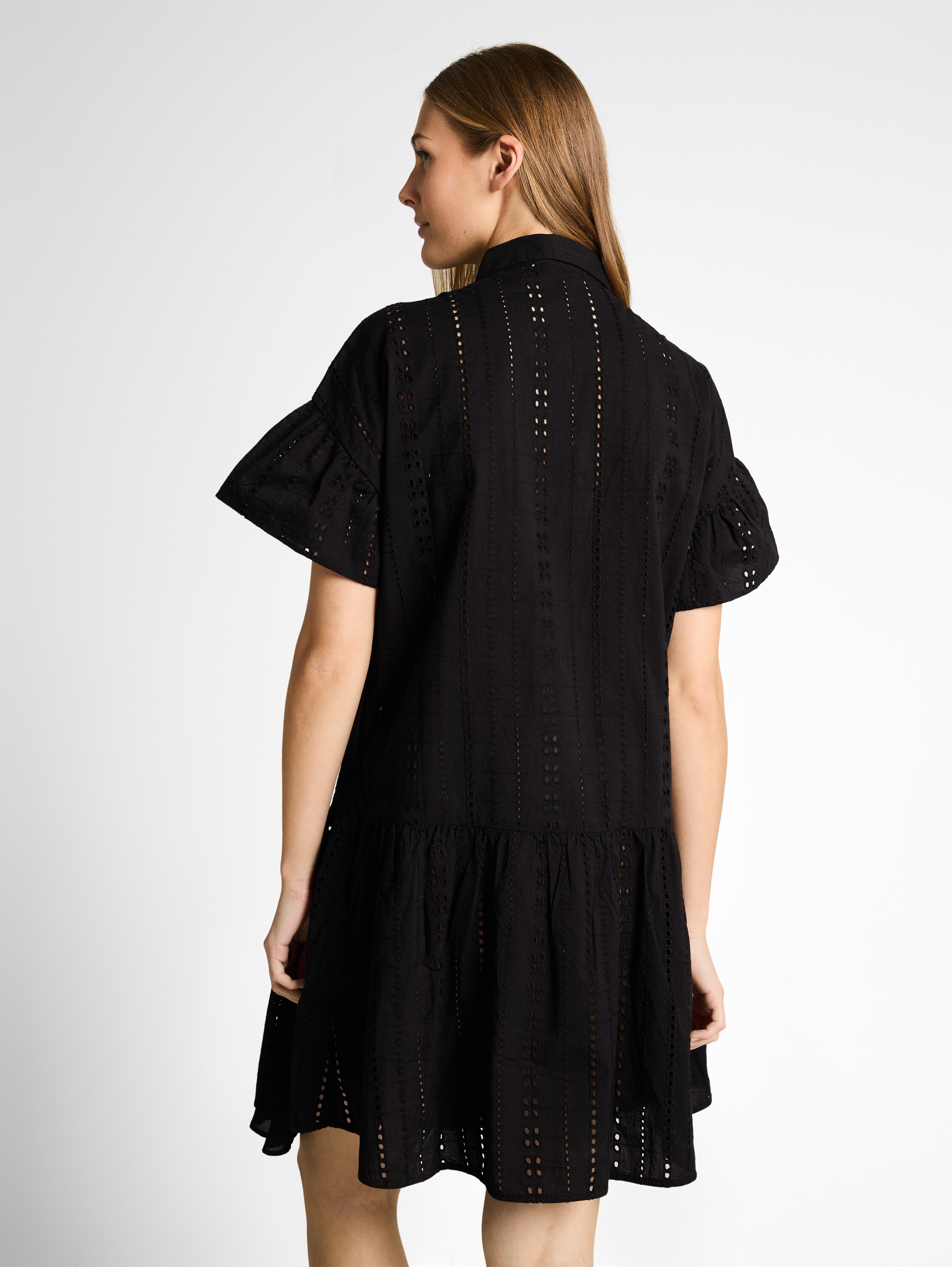 TOM TAILOR Denim Hemdblusenkleid Ohne Taschen Sommerkleid mit Häkel-Details günstig online kaufen