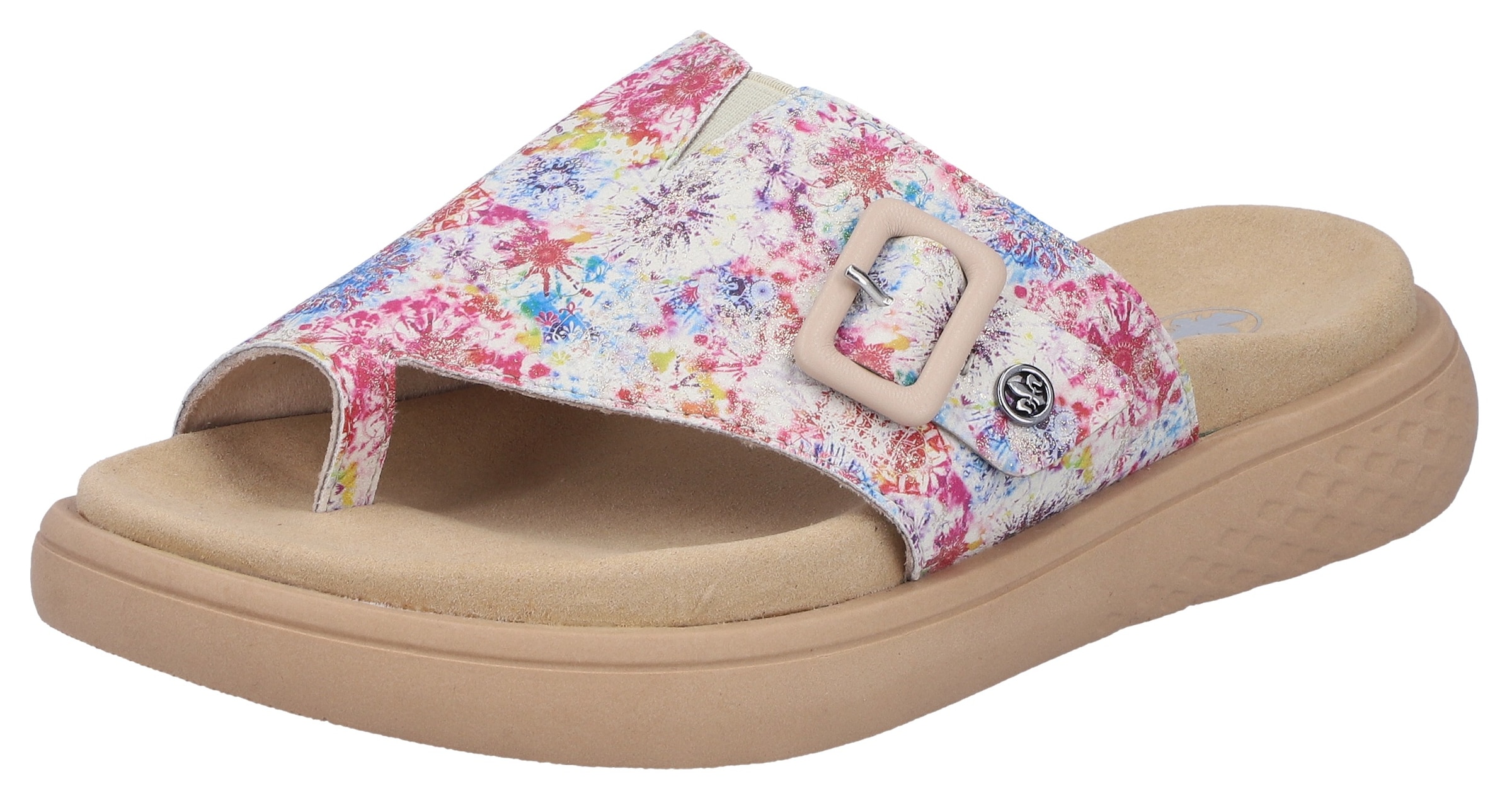 Rieker Zehentrenner Pantolette, Sommerschuh, Hausschuh zum Schlupfen günstig online kaufen