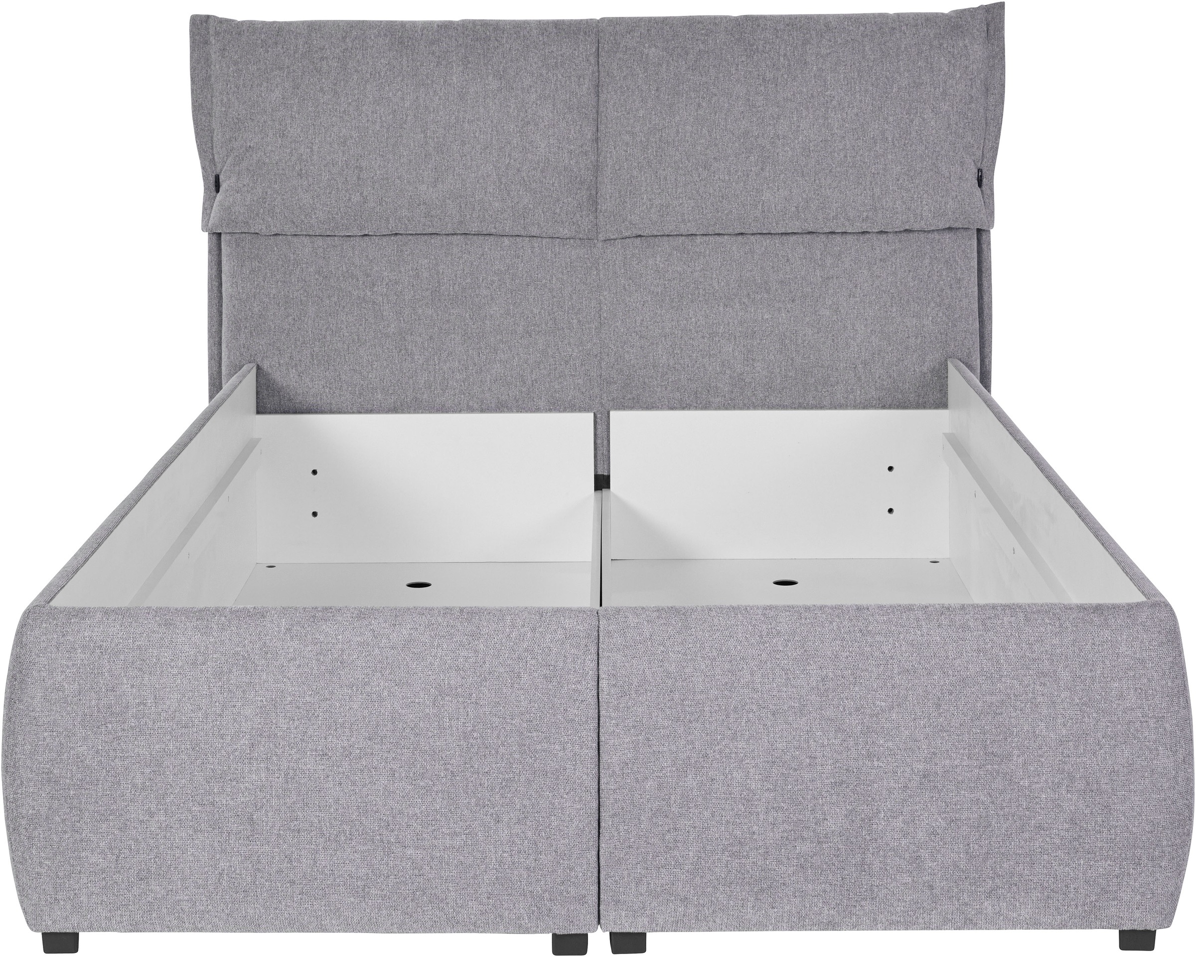 Polsterbett HOME AFFAIRE "Jenson", grau, B:168cm L:225cm, Struktur weich (85% Polyester/15% Nylon), Betten, Polsterbett, als Bettgestell oder mit 3 Matratzenarten und Härtegraden 9