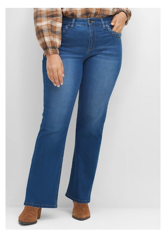 Sheego Stretch-Jeans »Jeans«, mit geflochtenen Taschen-Details kaufen