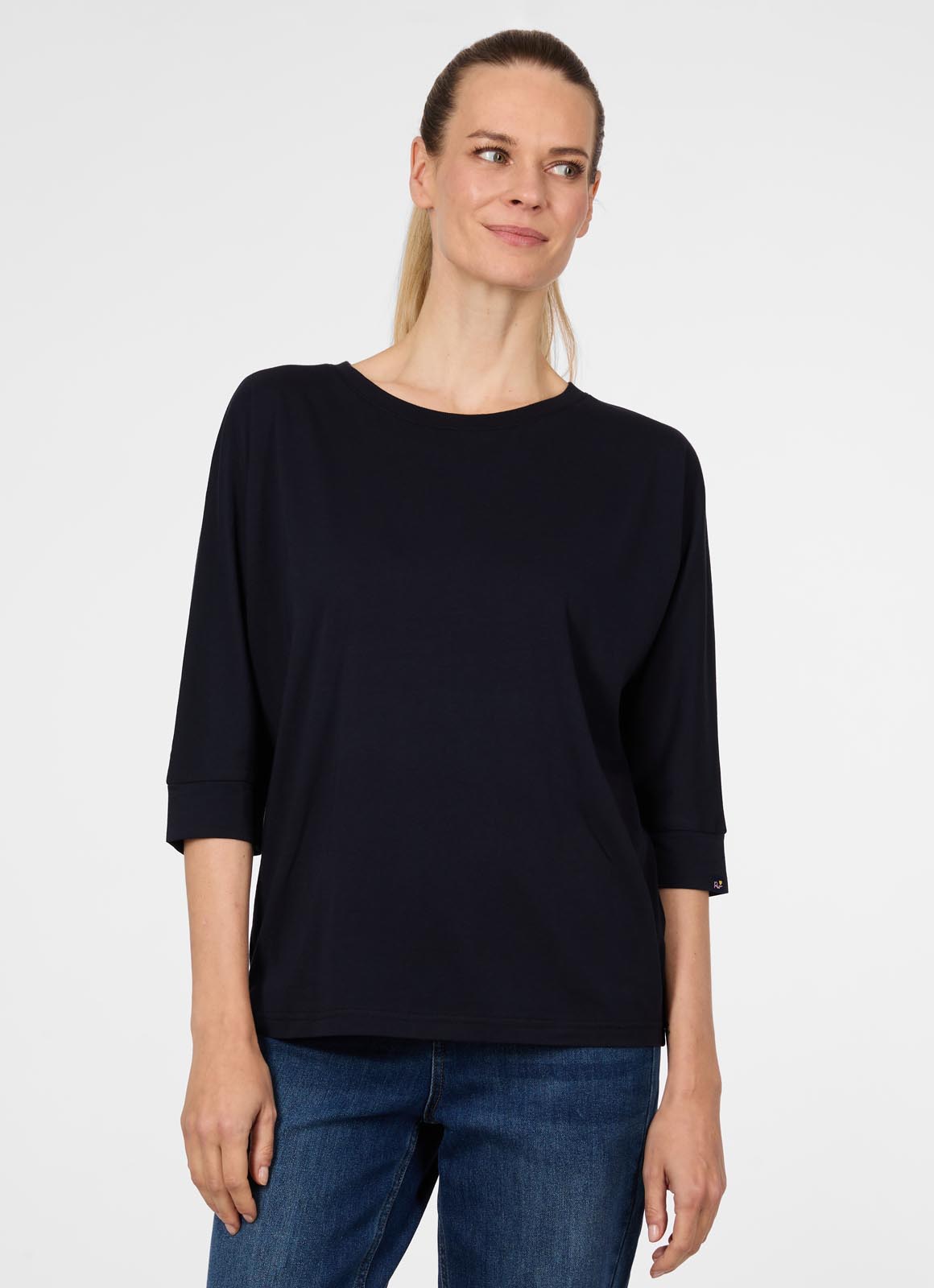 Ragwear 3/4-Arm-Shirt "SHIMONA" mit Rundhalsausschnitt, ohne Verschluss, aus Baumwollmischung