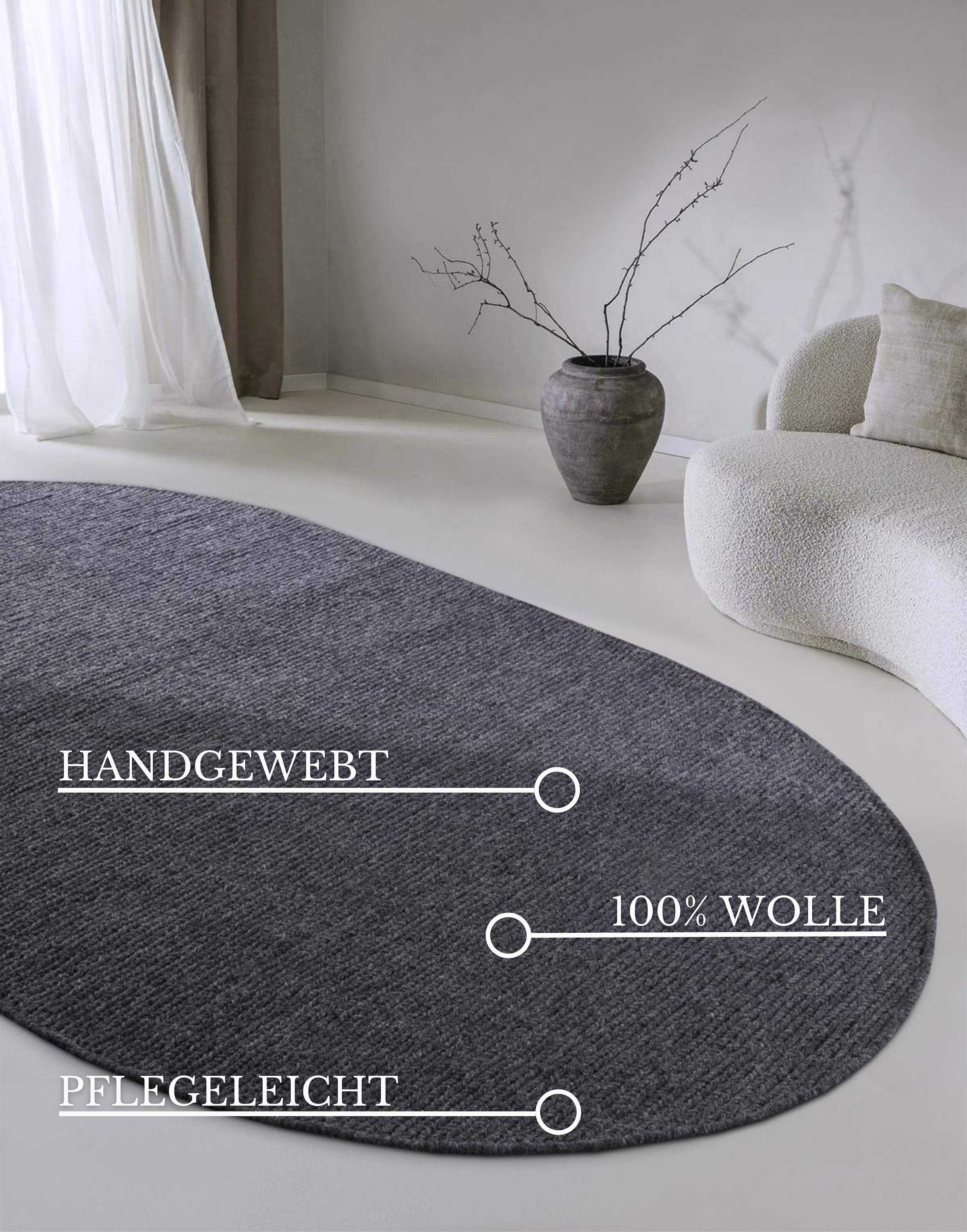 Villeroy & Boch Wollteppich »Francois«, rechteckig, 7 mm Höhe, in rund, oval, Läufer, handgewebt, Wolle, Wohnzimmer, Schlafzimmer