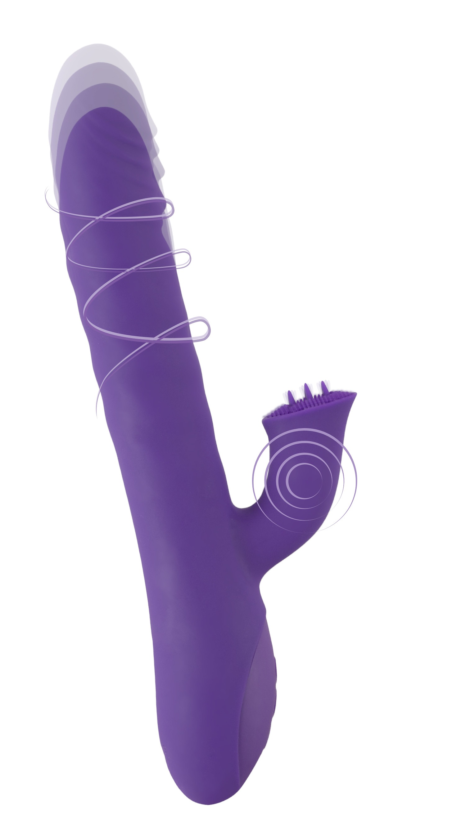 Sweet Smile Vibrator »Stoßvibrator mit Klitorisreizer Thrusting & Rotating Pearl Vibrator«