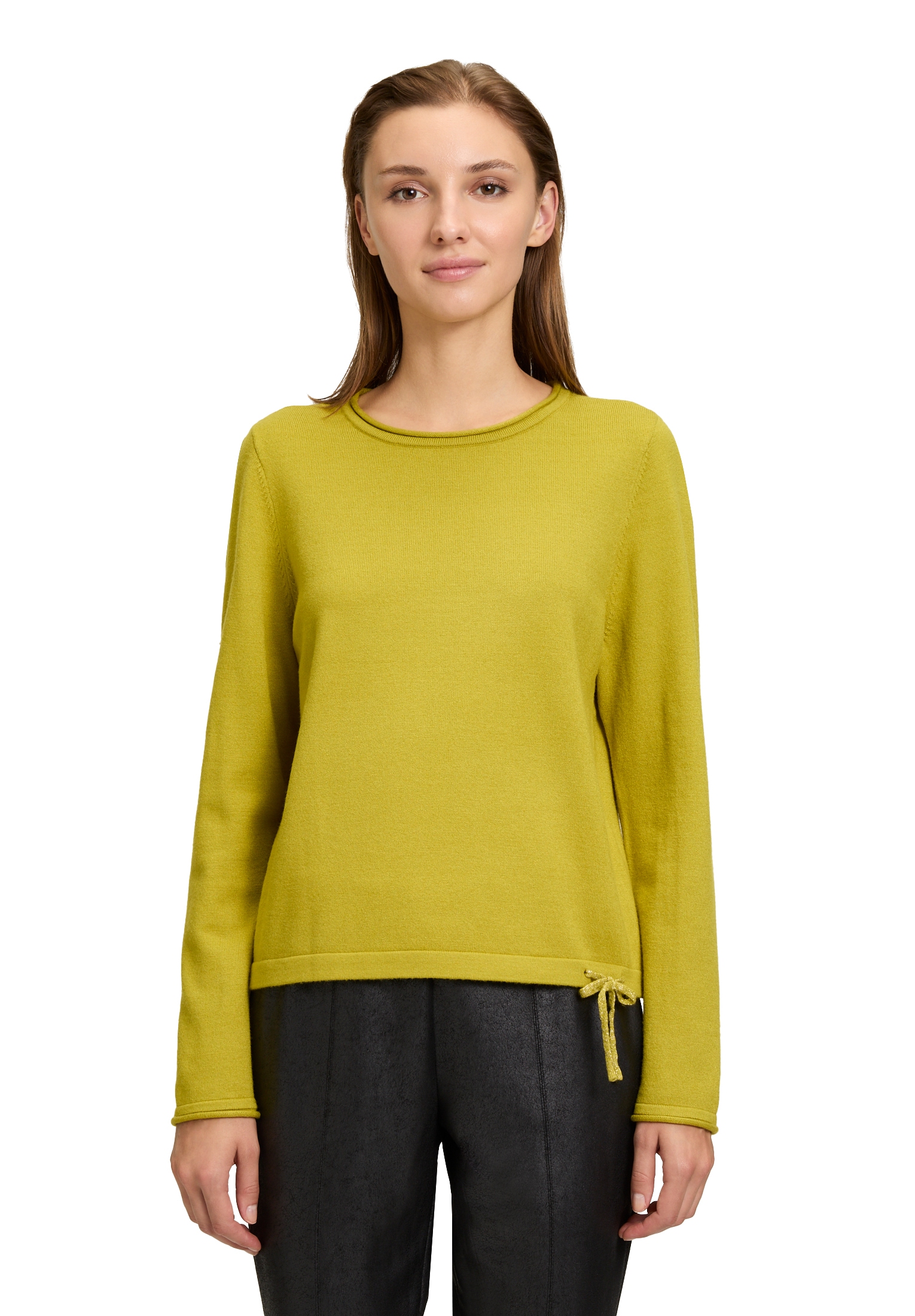 Cartoon Strickpullover "Damen mit Rundhalsausschnitt", 1 Stk. Bindeband günstig online kaufen