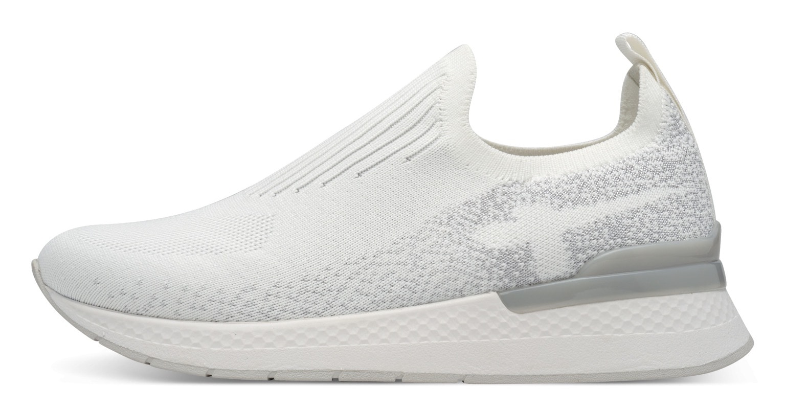 Tamaris Slip-On Sneaker, Keilsneaker, Slipper, Freizeitschuh, Halbschuh mit T-Logoschriftzug