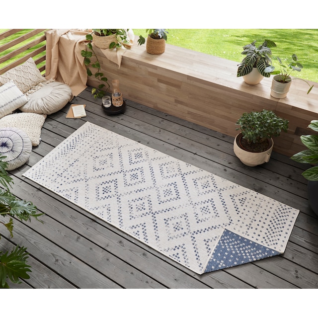 Black Friday freundin Home Collection Teppich »Olympia«, rechteckig, In-&  Outdoor, Wendeteppich, Wetterfest, Balkon, Garten, Wohnzimmer | BAUR