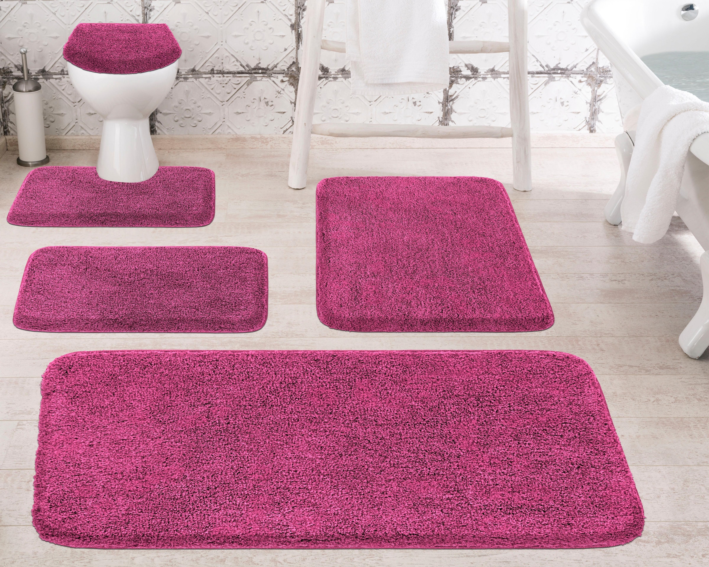 Grund Badematte »Melange«, rutschhemmend beschichtet, fußbodenheizungsgeeignet, besonders dichter Flor