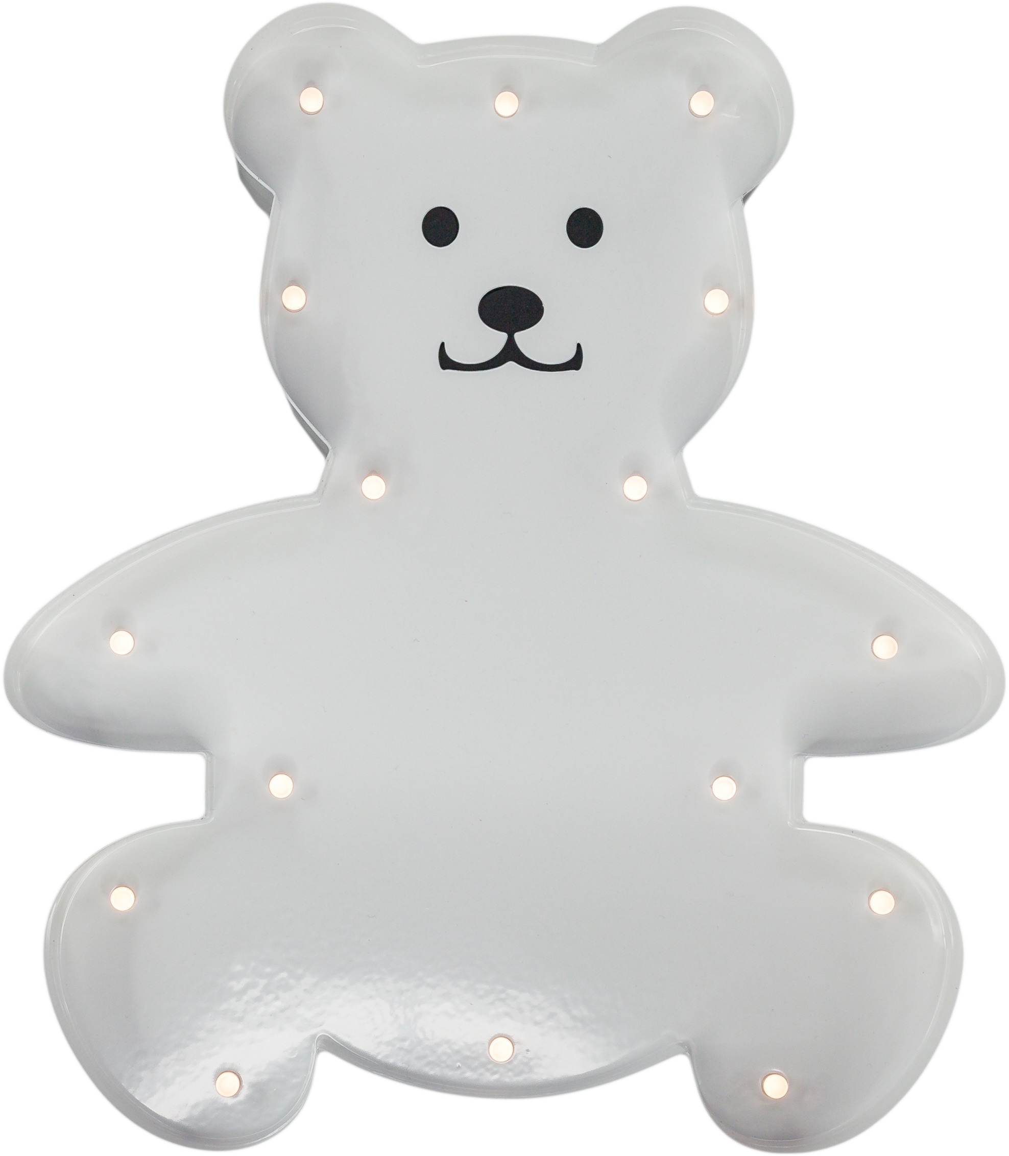 MARQUEE LIGHTS LED Dekolicht "Teddy", 18, H: 23cm, 1 Stk., weiß, Leuchten, Wandlampe, Tischlampe Teddybär, Bär mit 18 Leuchtmittel - 20x23 cm