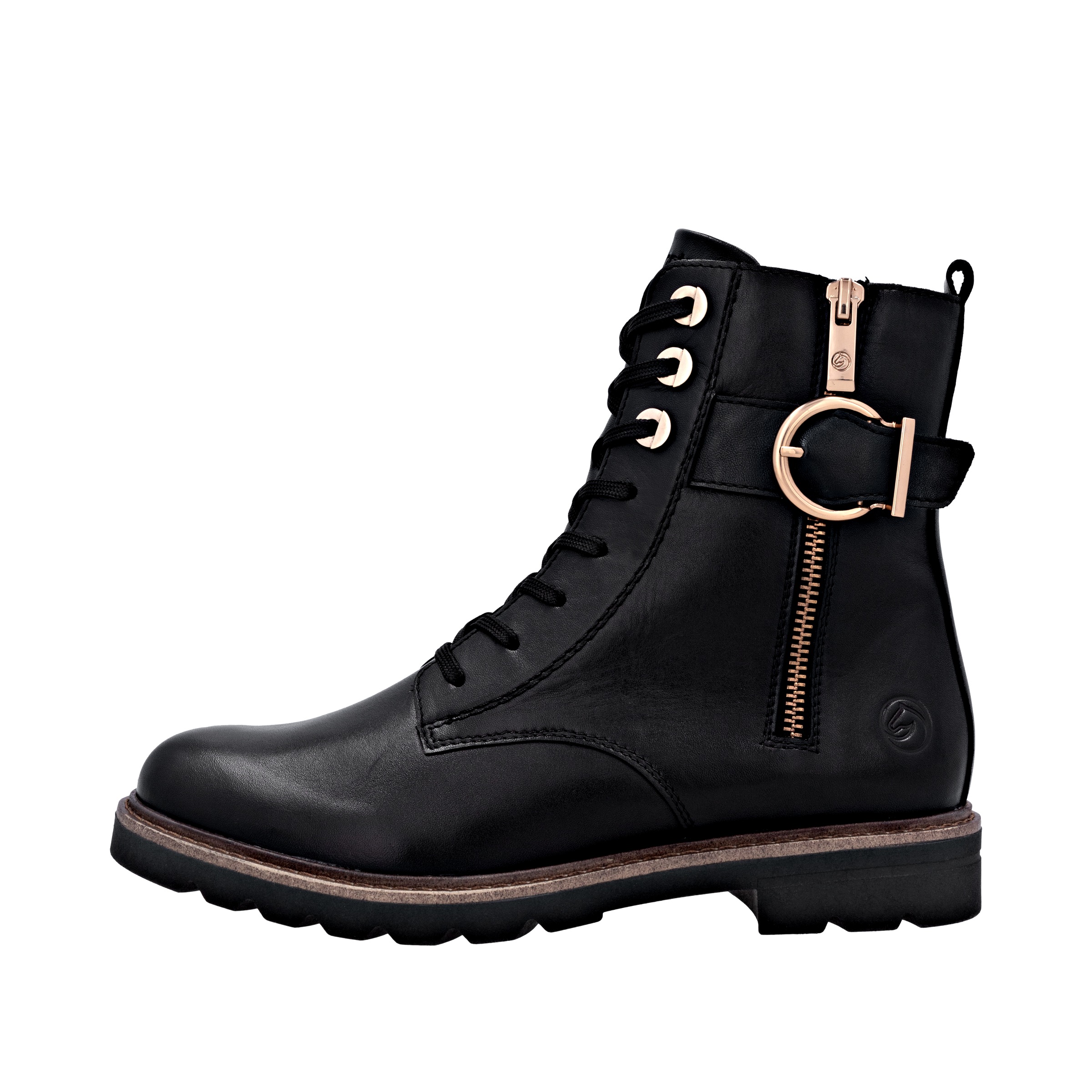 Remonte Schnürstiefelette, Schnürboots, Casual-Stiefelette, Blockabsatz, mit großer Zierschließe
