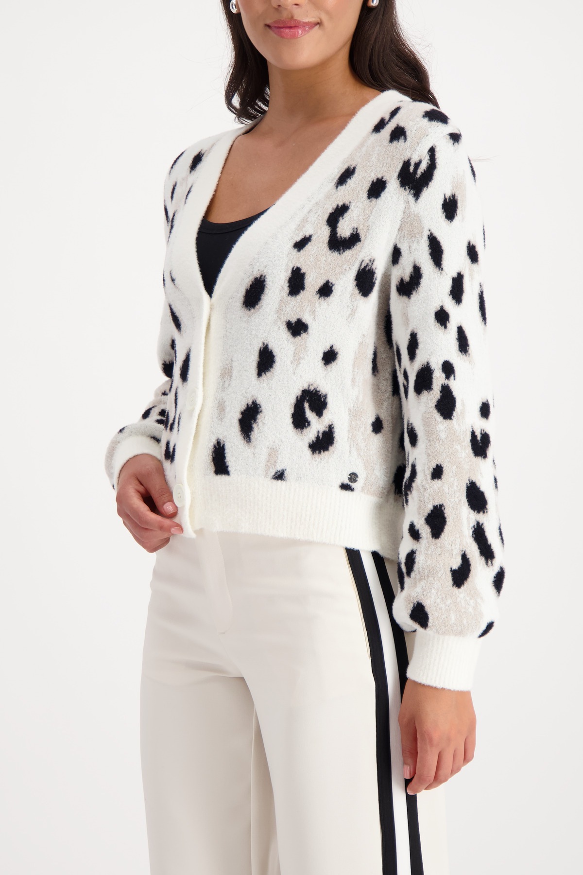 Monari Strickjacke "Jacke Strickjacke Leojacq." Regular fit mit V-Ausschnit günstig online kaufen