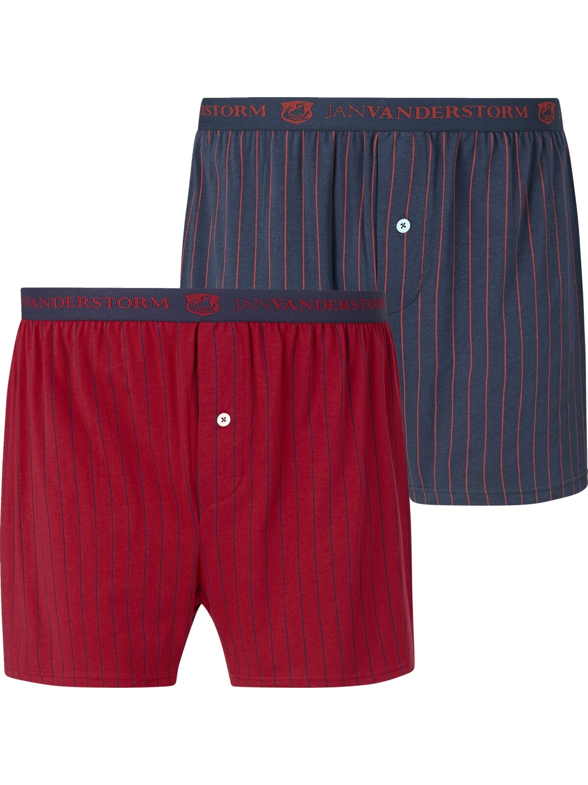 Jan Vanderstorm Boxershorts "2er Pack Boxershorts NICKE", (2 St.), mit Längsstreifen