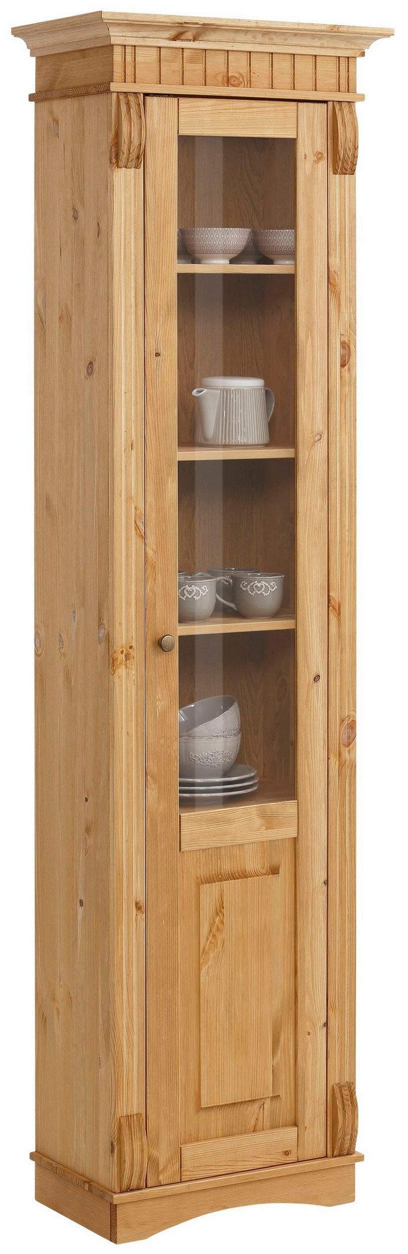 Home affaire Vitrine "Teresa", (Maße (B/T/H): ca. 55/32/193 cm), mit 1 Glas günstig online kaufen