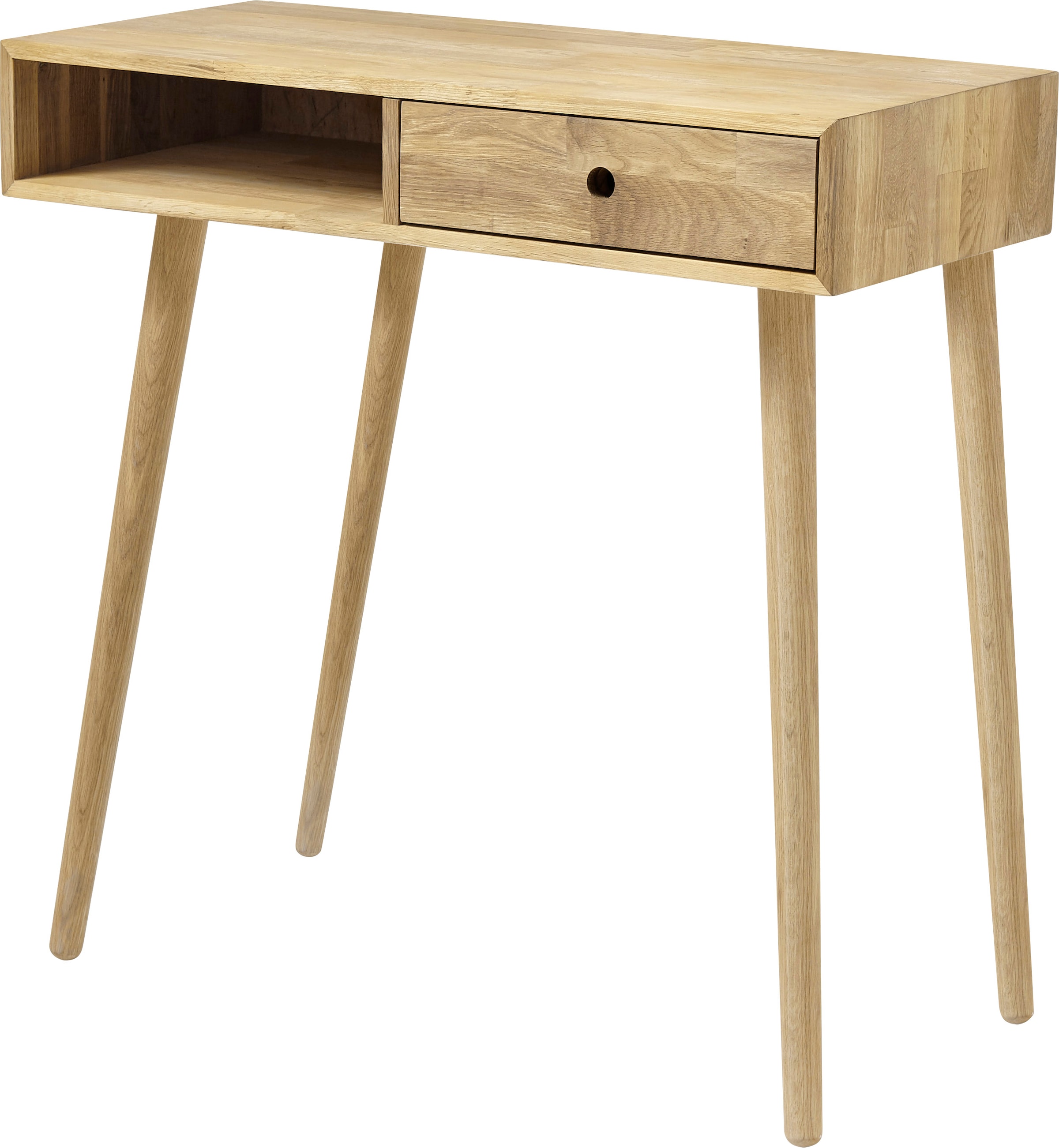 MCA furniture Konsole "Agra", Eiche Massivholz mit Schublade
