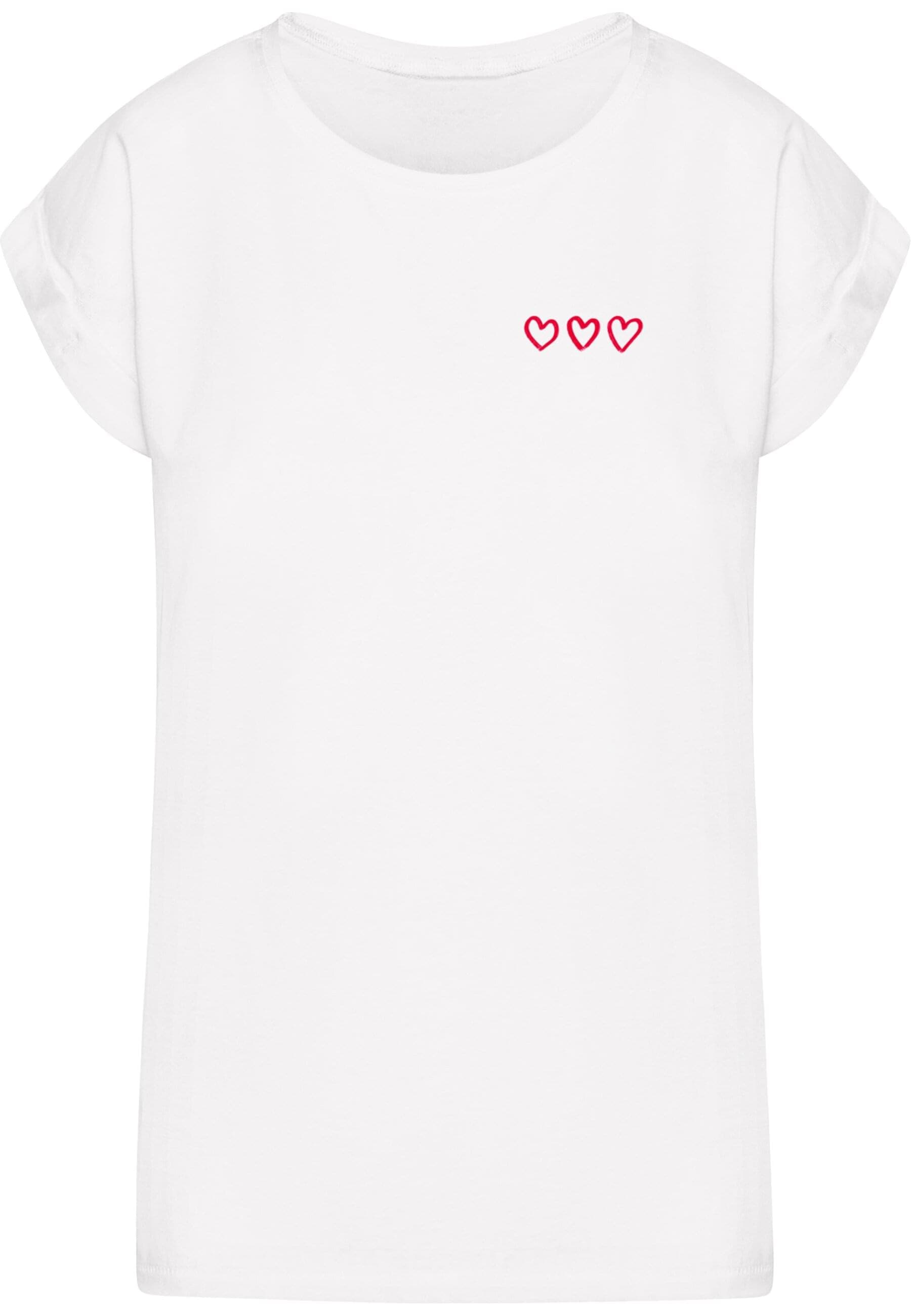 Miss Tee T-Shirt "Miss Tee Three In A Row Ladies Extended Shoulder Tee" 1 S günstig online kaufen