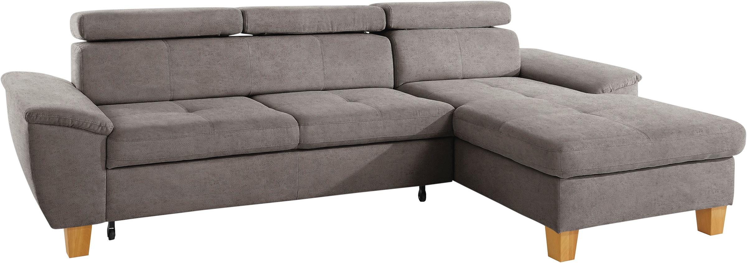 exxpo - sofa fashion Ecksofa »Enya, aufwendige Detailverarbeitung, hoher Sitzkomfort, bequem, L-Form«, inkl. Kopfteilverstellung, wahlweise mit Bettfunktion und Bettkasten