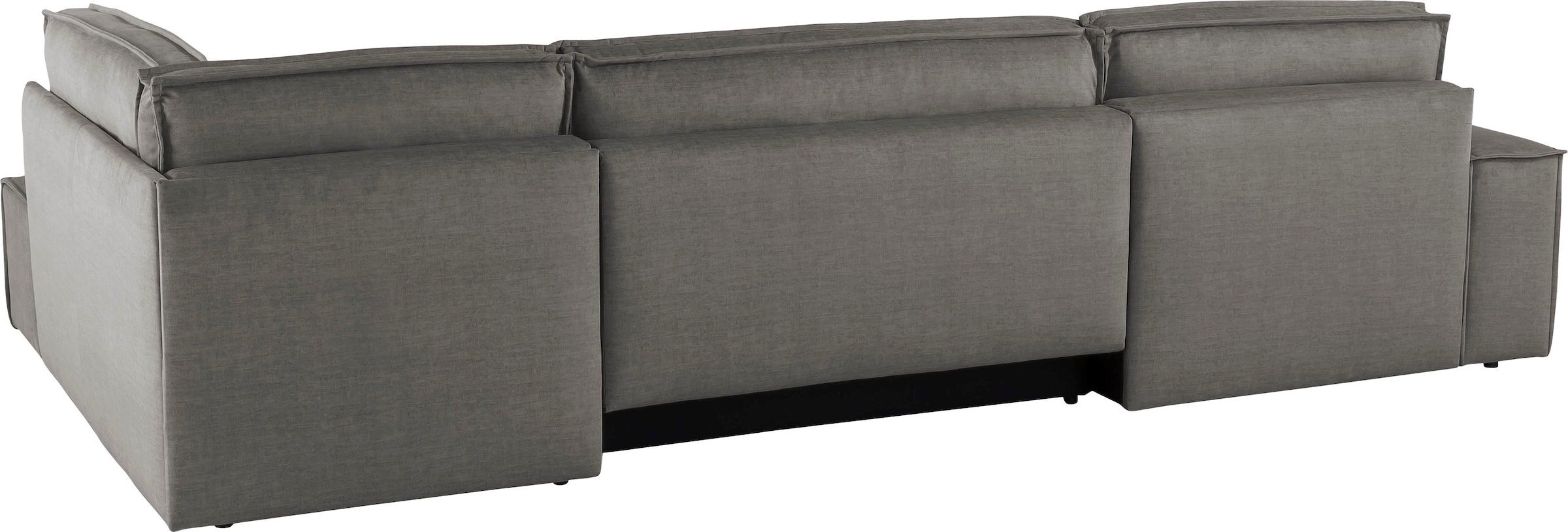 Home affaire Wohnlandschaft »SHERWOOD 329 cm, U-Form, Schlafsofa,«, Schlaffunktion m. Bettkasten (194x139 cm), Cord, Vintage, Samtvelours