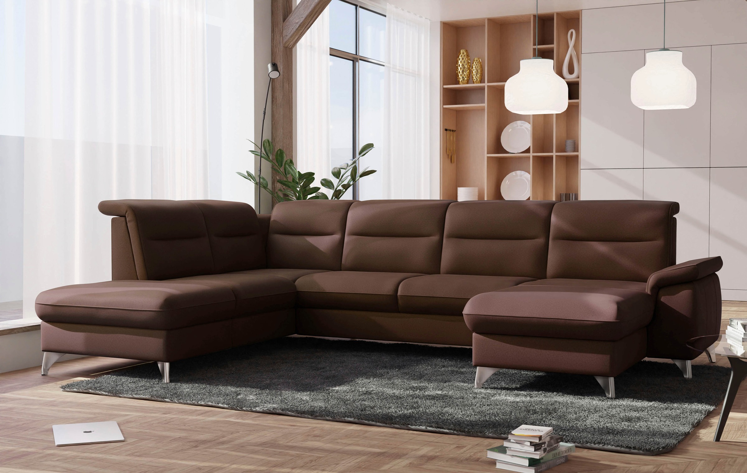 sit&more Wohnlandschaft "Astoria U-Form" wahlweise mit motorischer Relaxfunktion