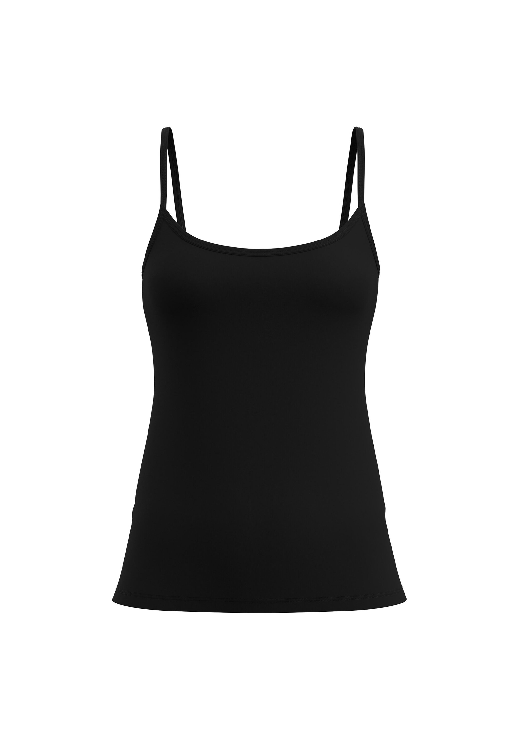 Unterhemd CALIDA "Natural Comfort", Damen, Gr. M (44/46), N-Gr, schwarz, Single Jersey, Obermaterial: 92% Baumwolle, 8% Elasthan, unifarben, normal, Rundhals, Unterhemden Unterhemd, mit Rundhals und reduzierter Pillingbildung 6