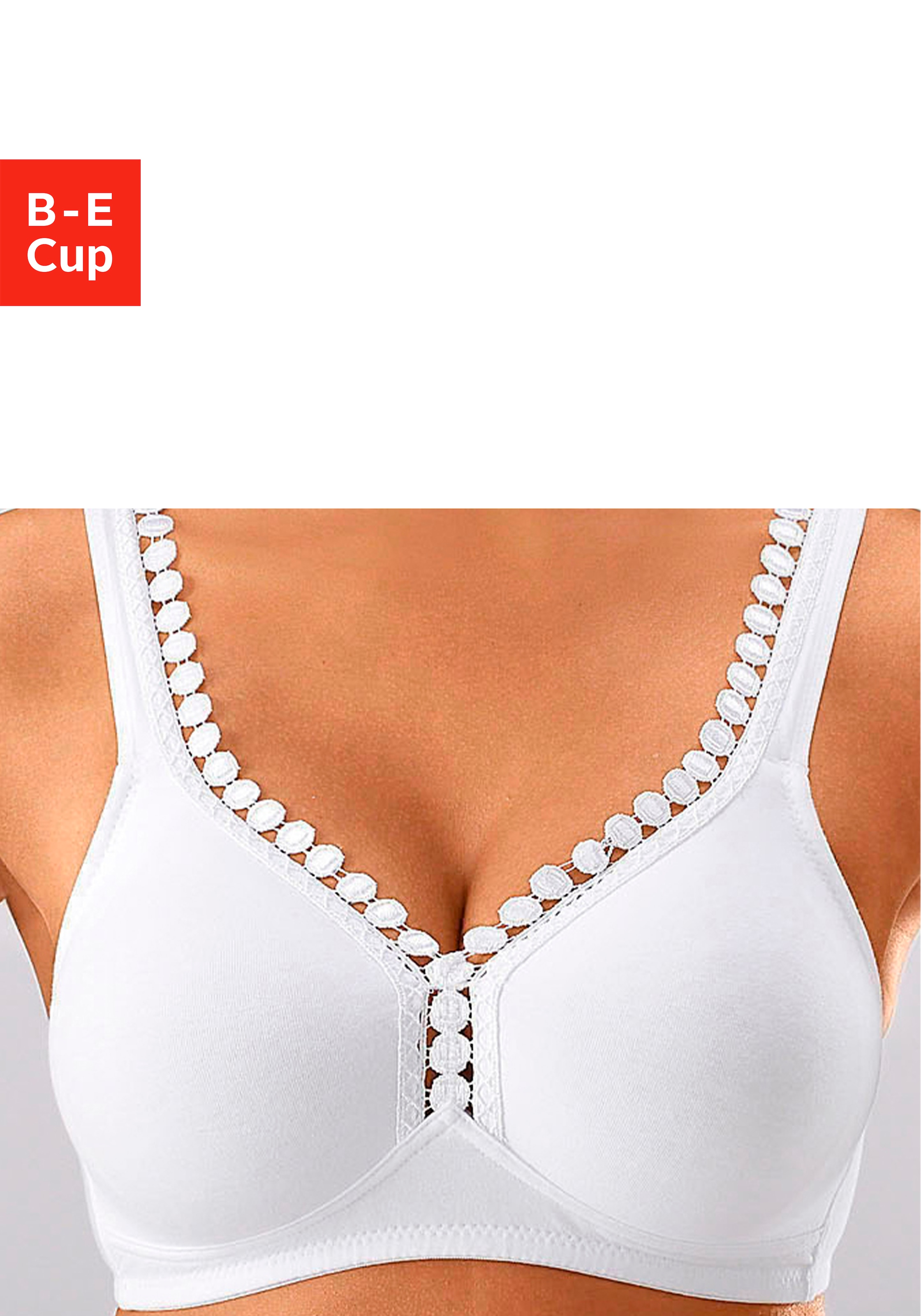 petite fleur by Lascana Soft-BH ohne Bügel, Baumwoll-Qualität – auch für große Größen, bequemer BH