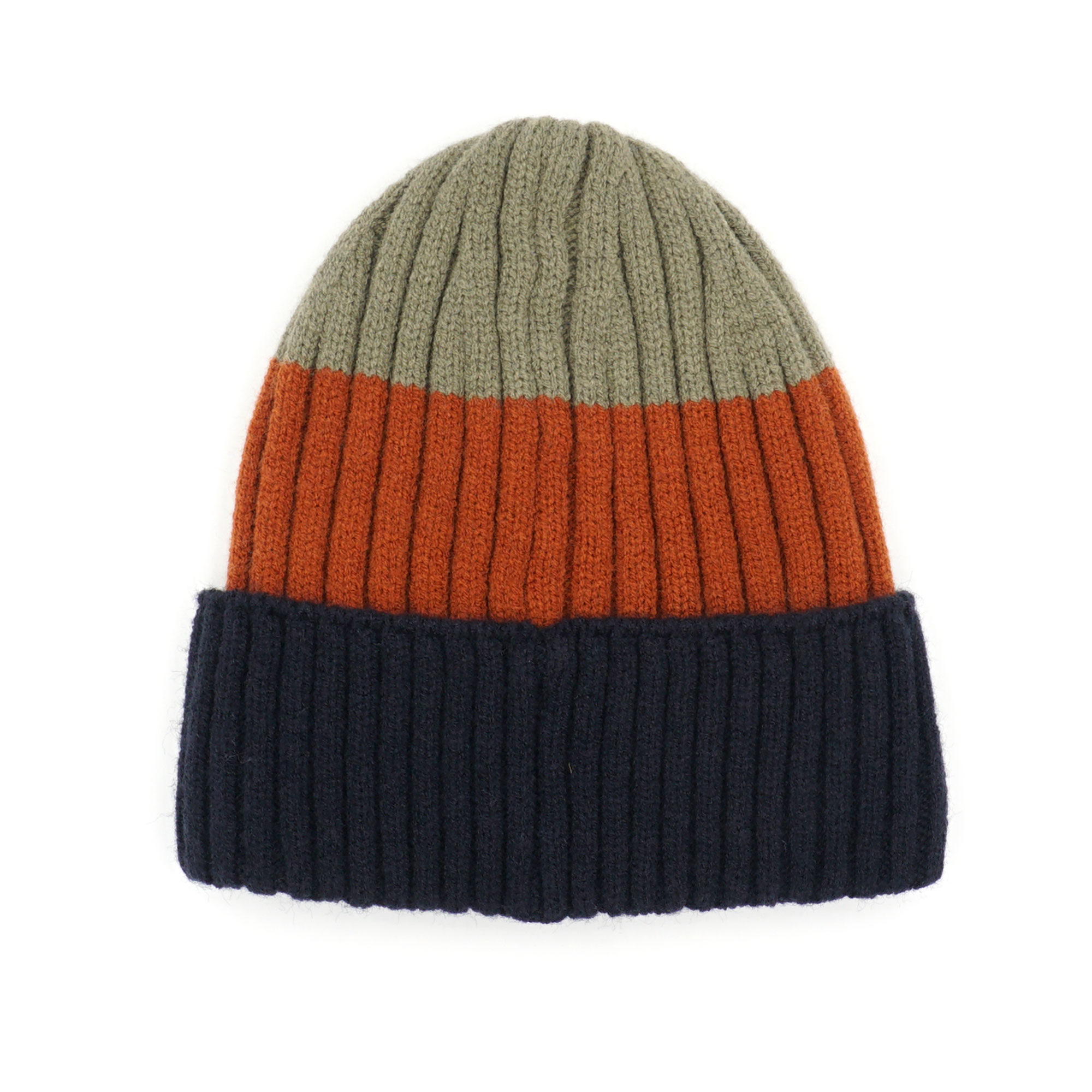 Thumbnail - MAXIMO Beanie Wollanteil, gestrickt, gefüttert, mit Umschlag, breit gestreift