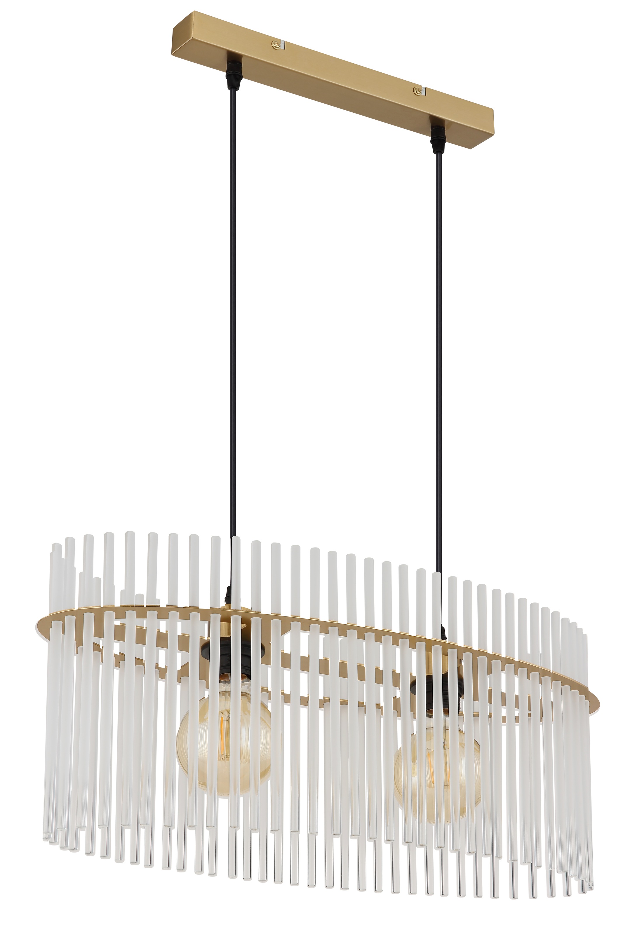 GLOBO LIGHTING Hängeleuchte »GORLEY« E27 1 Stk. Hängelampe goldfarben Glasstäbe opal klar verlaufend elegant