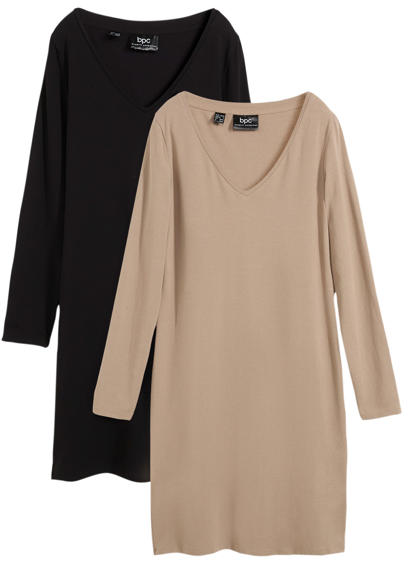 bonprix Jerseykleid "Jerseykleid aus Viskose (2er Pack)" Packung, 2, 2 Stk. günstig online kaufen