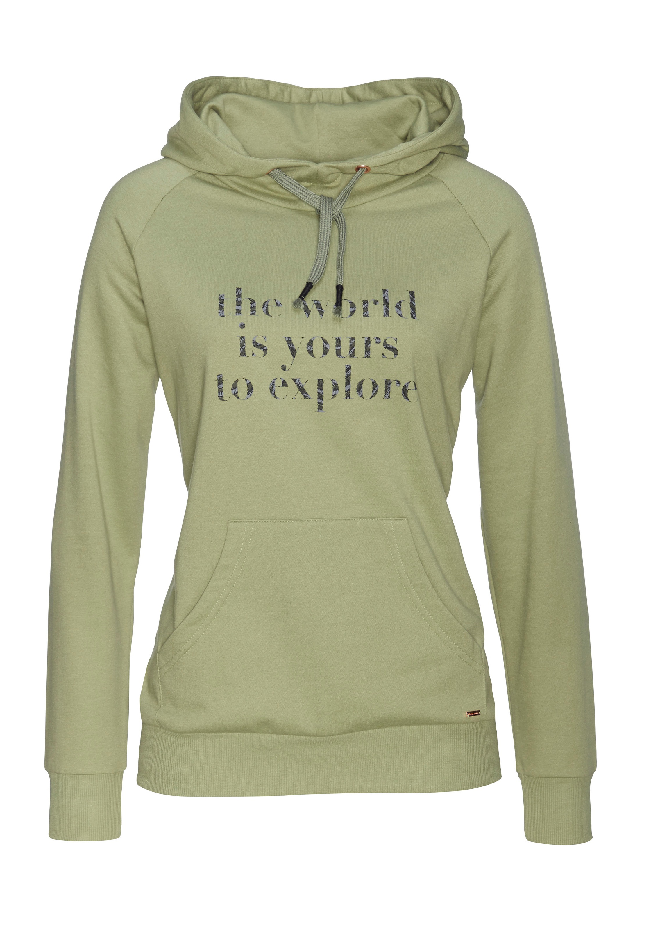 LASCANA Hoodie, mit Statement Druck, Loungeanzug günstig online kaufen