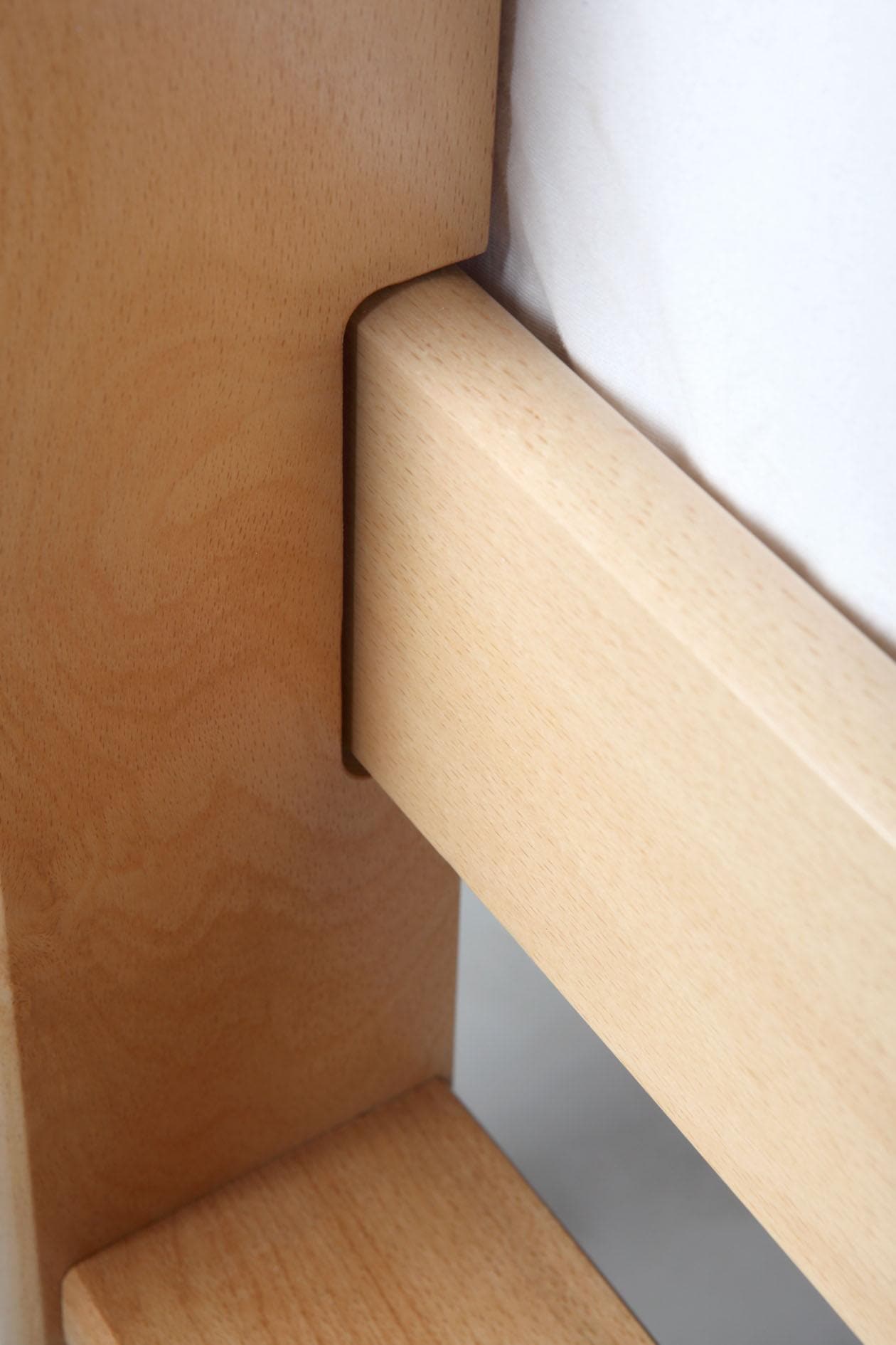 Relita Hochbett »Alex«, LF 90x200 cm, mit Rolllattenrost, Leiter und Textilset, Buche massiv