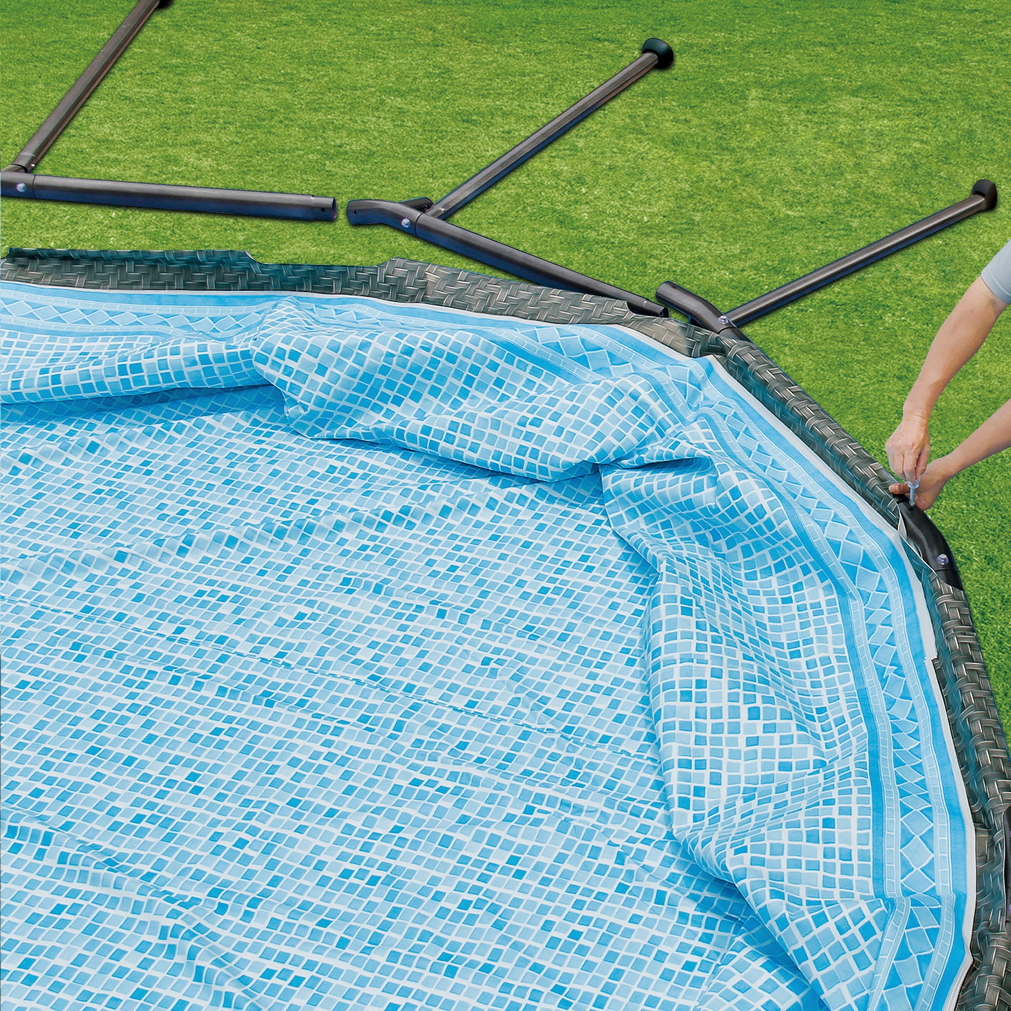 SummerWaves Framepool »Elite«, (Set, 8 tlg.), ØxH: 549x132 cm