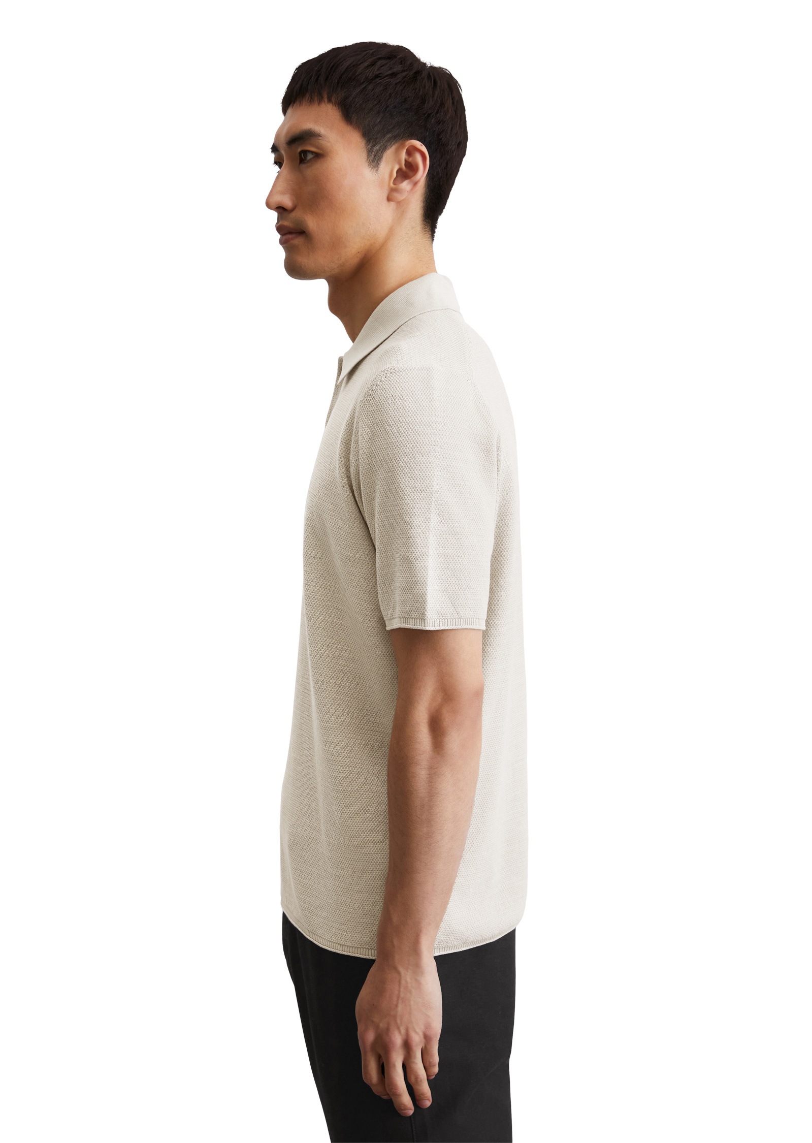 Marc O'Polo Kurzarmpullover »mit feiner Piqué-Struktur«