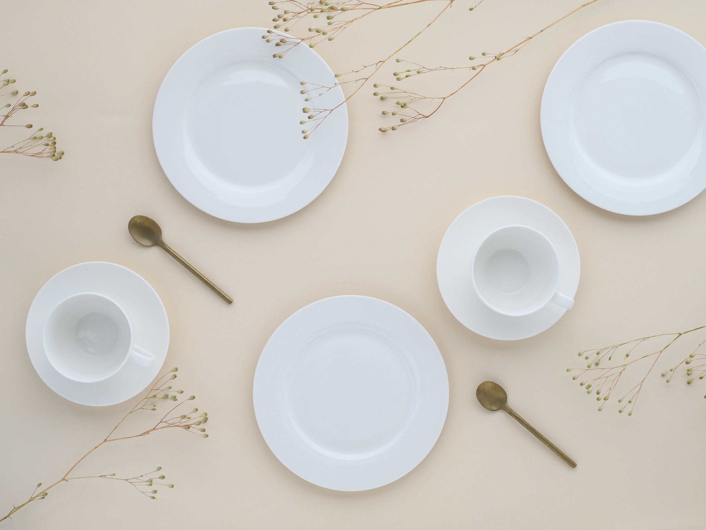 CreaTable Kombiservice »Fleur Royal, Kombi-Service 42-tlg«, (Set, 42 tlg.), Traditionelle Fahnenform