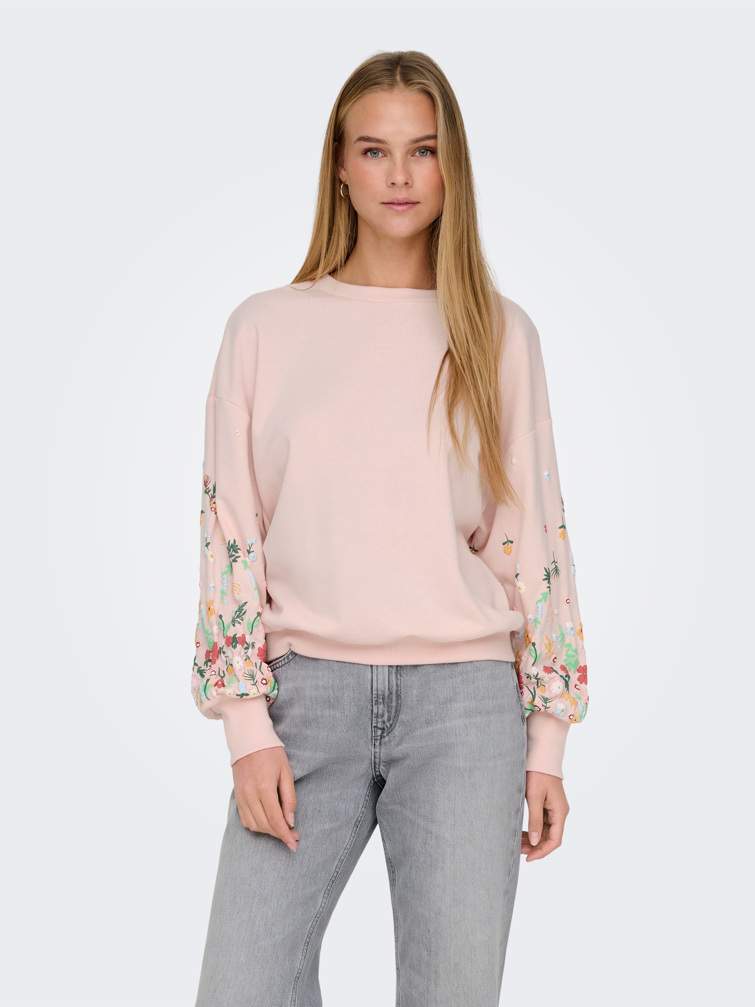 ONLY Sweatshirt »ONLBROOKE L/S O-NECK FLOWER SWT«
