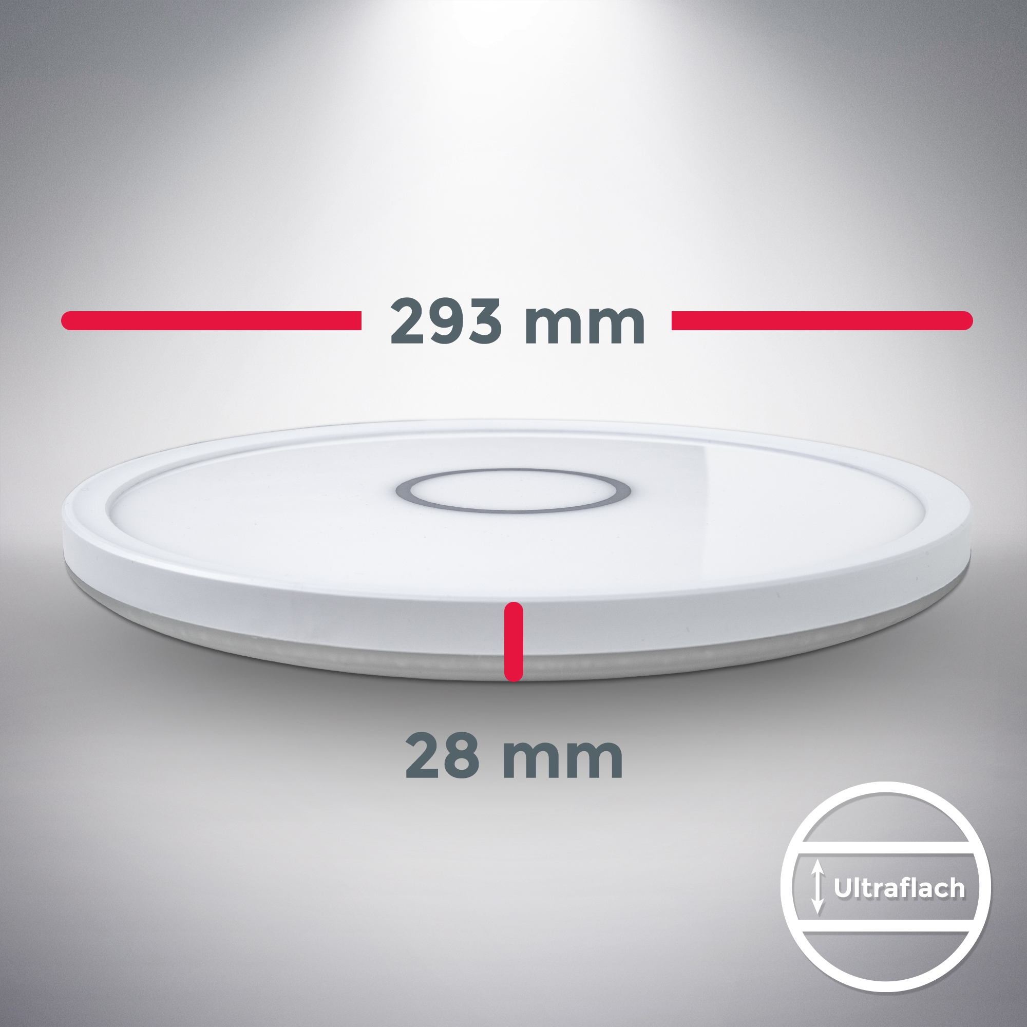 B.K.Licht LED Deckenleuchte, 1 Wohnzimmer, BAUR Flur, ultraflach, Deckenlampe, | flammig-flammig, 18W 2400lm inkl. Panel