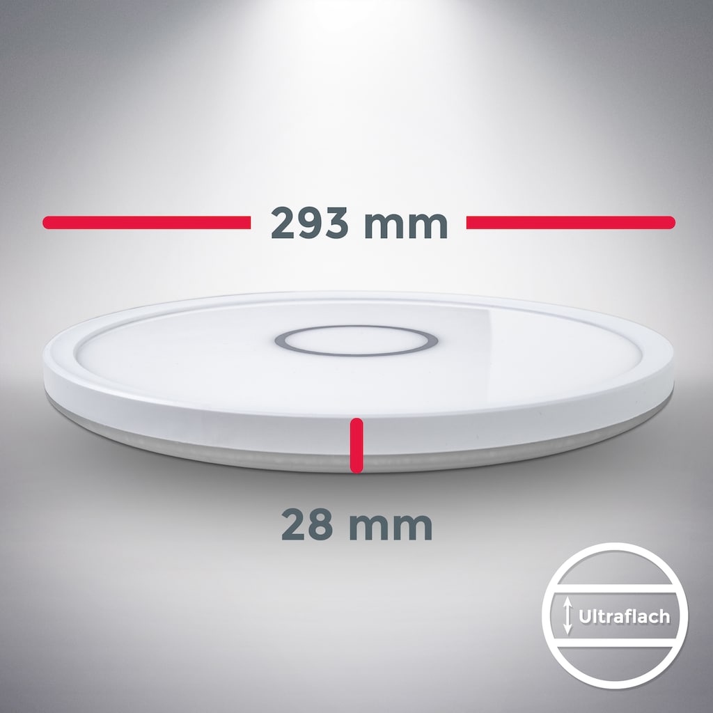 B.K.Licht LED Deckenleuchte, 1 flammig-flammig