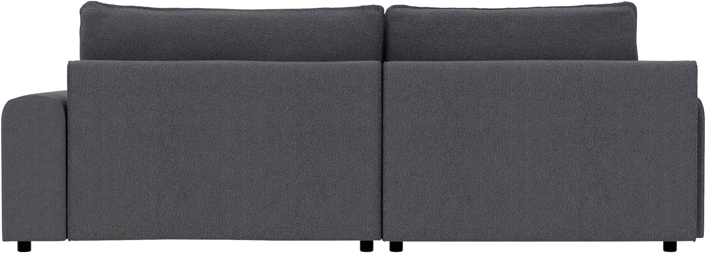 TRENDMANUFAKTUR Ecksofa »Fordon, Schlafsofa mit Bettkasten, Couch in L-Form, Breite 250 cm«, in Struktur fein LEO, haustierfreundlich, anthrazit, Recamiere links