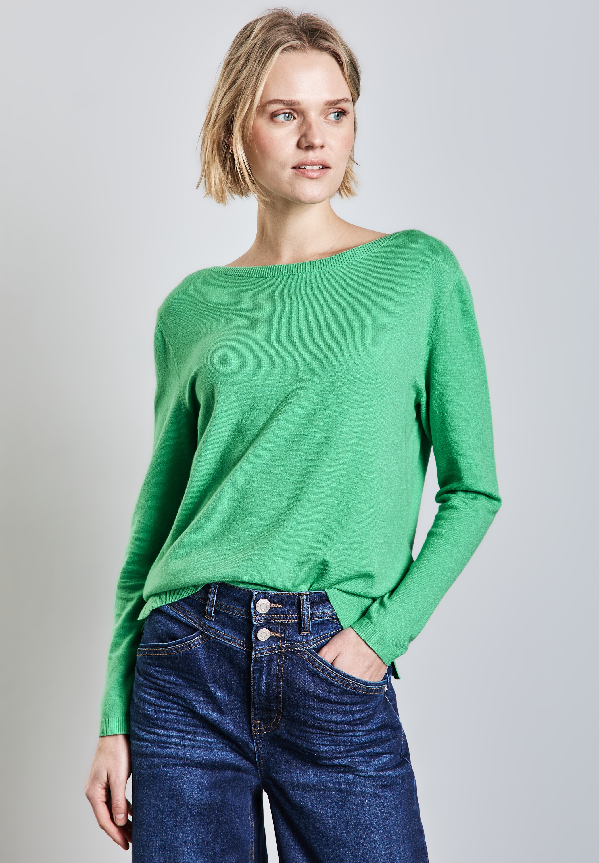 STREET ONE Strickpullover, aus Feinstrick