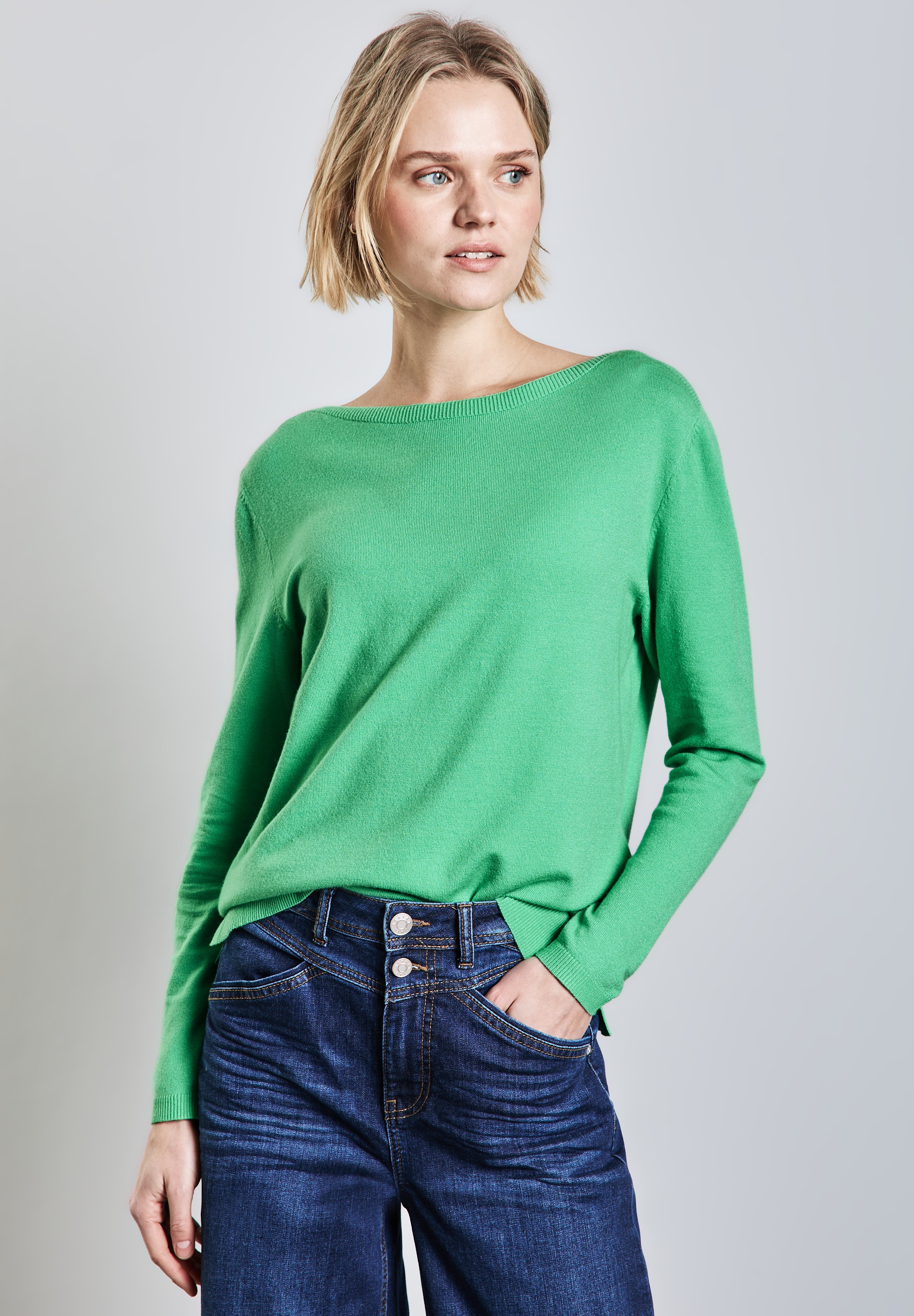 STREET ONE Strickpullover, aus Feinstrick günstig online kaufen