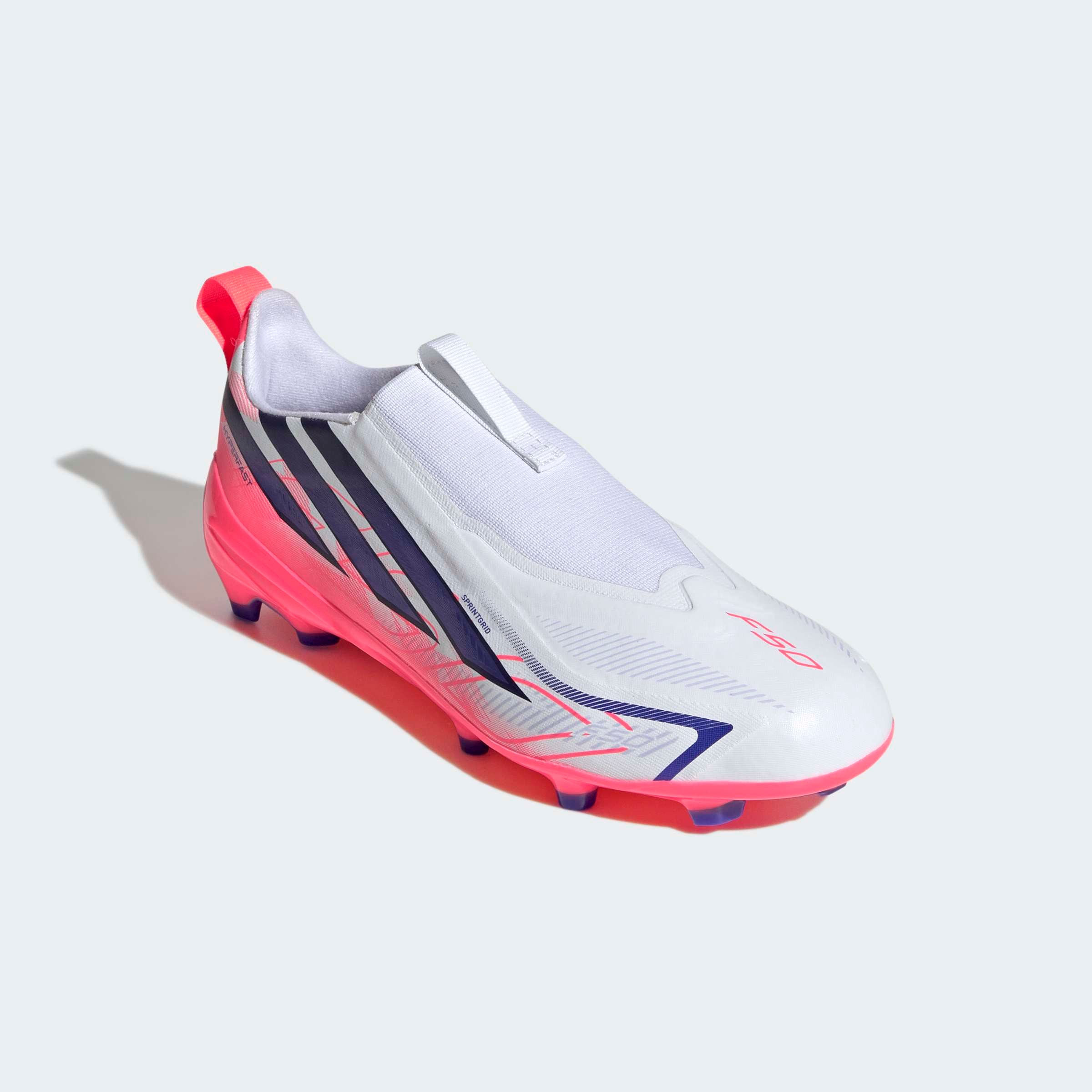 adidas Performance Fußballschuh "F50 HYPERFAST LEAGUE KIDS, FESTE BÖDEN, OHNE SCHNÜRSENKEL" Außensohle für Rasen und feste Böden, für Jugendliche & Kinder